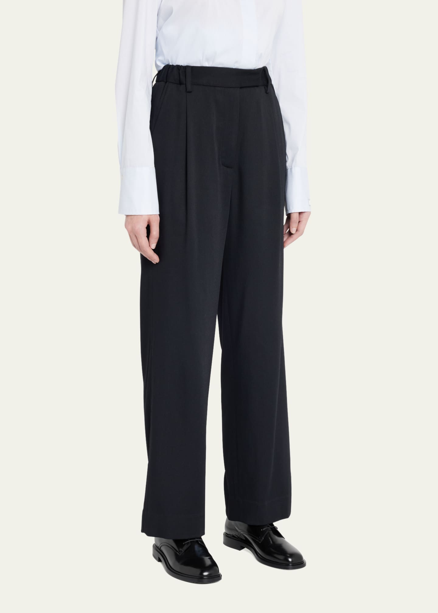 WE-AR4 Boyfriend Pinstripe Wide-Leg Pants Image 4 of 5