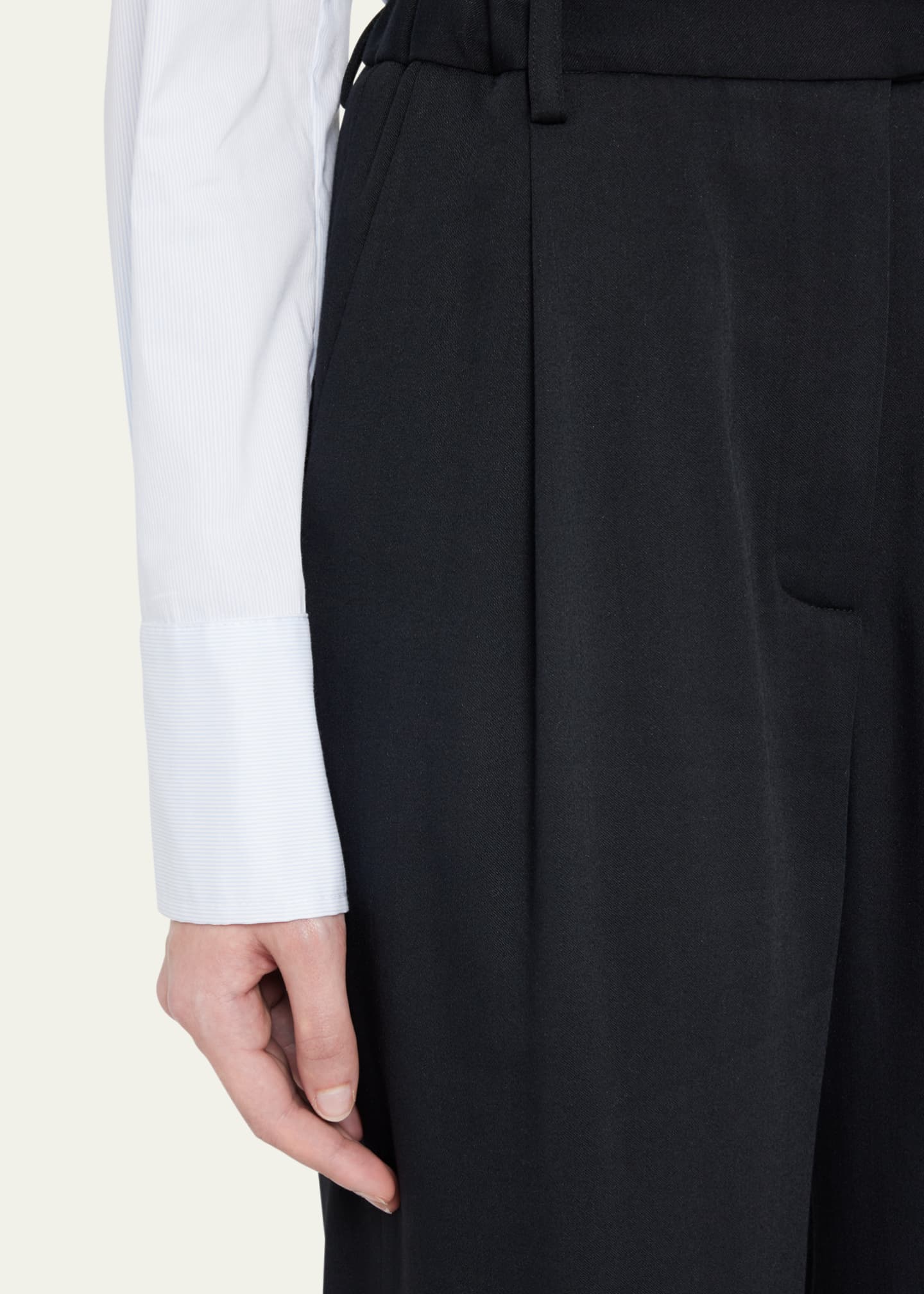 WE-AR4 Boyfriend Pinstripe Wide-Leg Pants Image 5 of 5