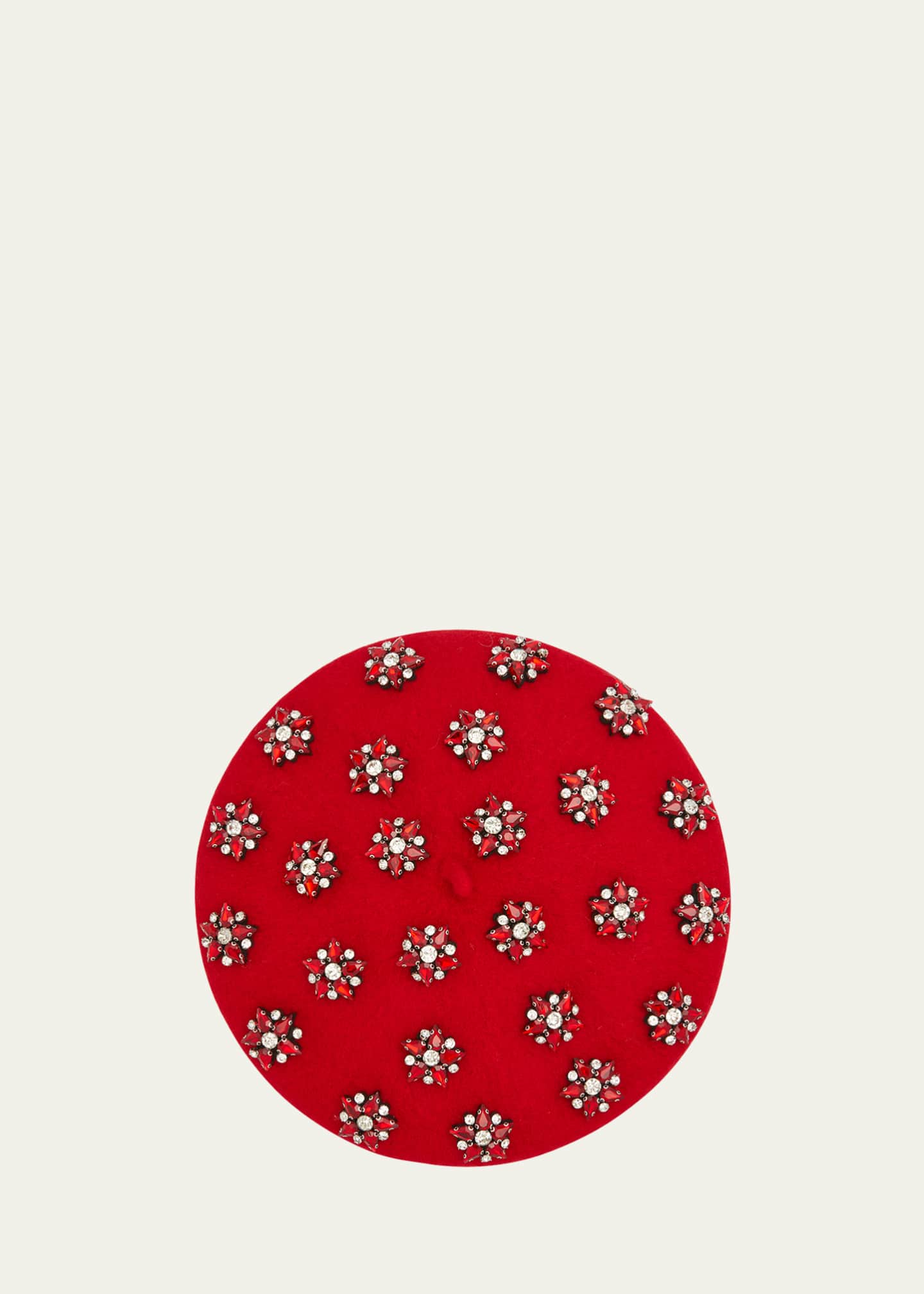 Kokin Allover Flower Crystal Beret Image 1 of 2