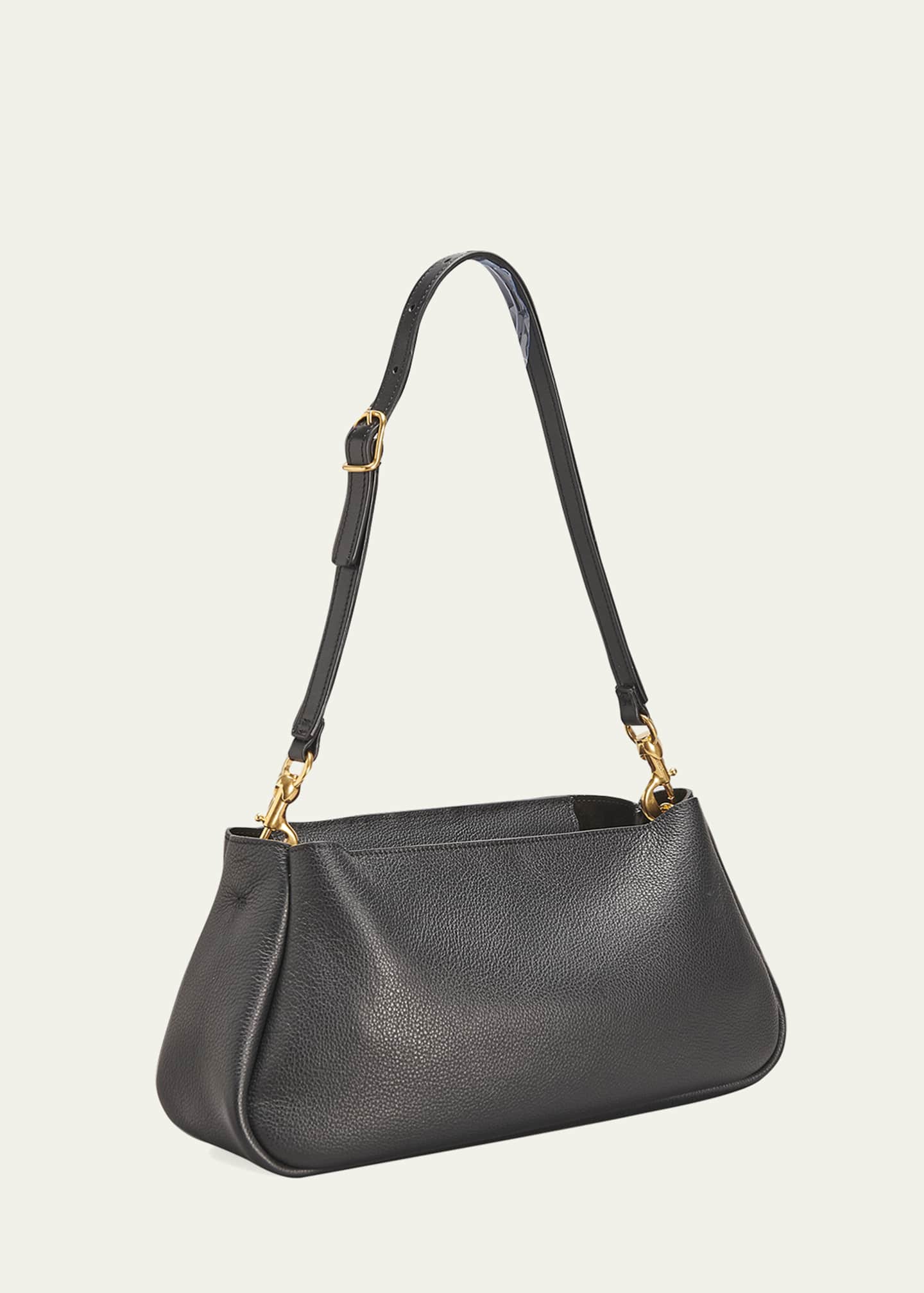 Chloe Mini Marcie Leather Crossbody Bag Black for Women