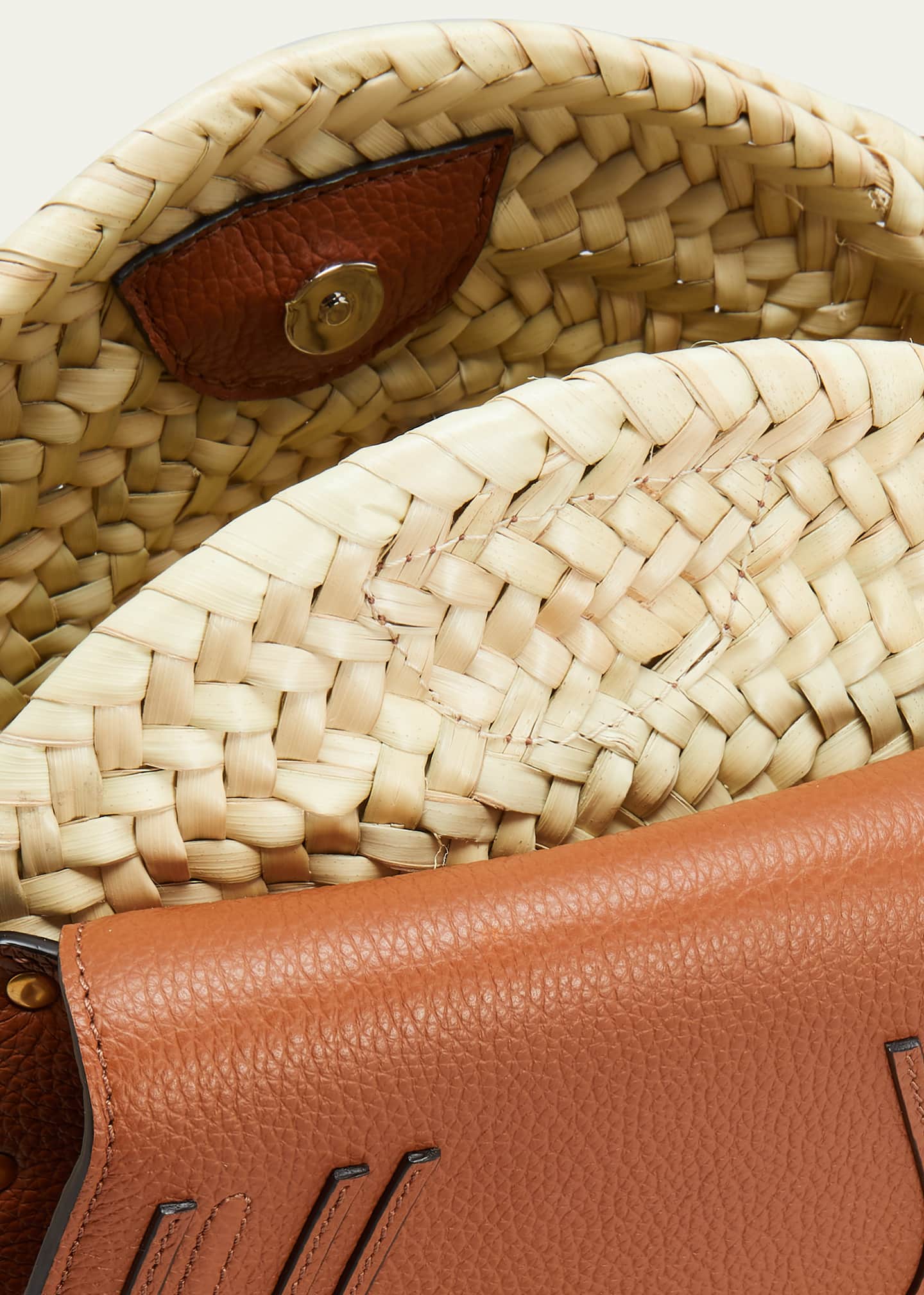 CHLOÉ: Marcie bag in raffia and leather - Camel  Chloé crossbody bags  C23SS736I32 online at