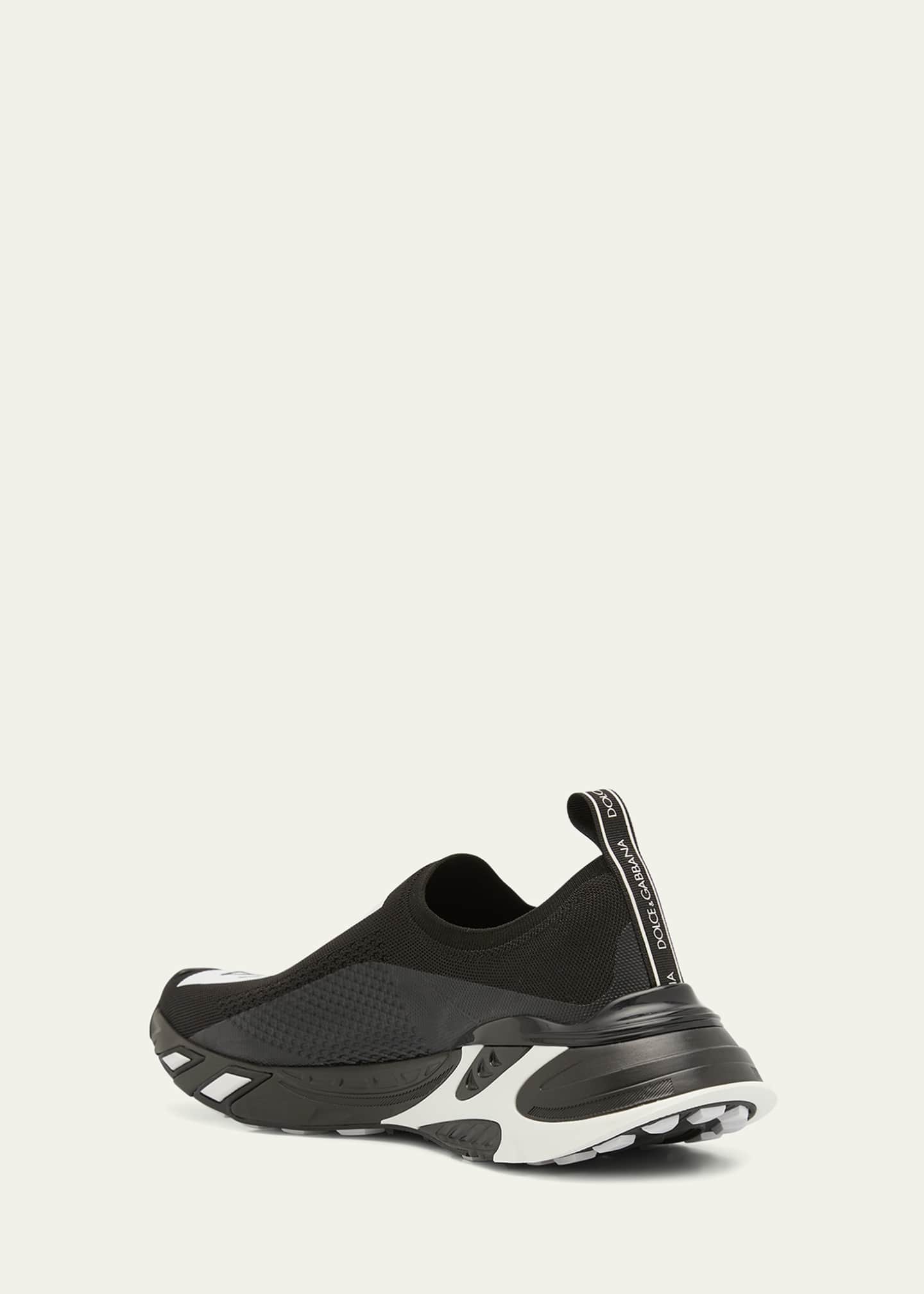 Dolce&Gabbana Men's Fast Logo-Stripe Sock Sneakers Image 3 of 5