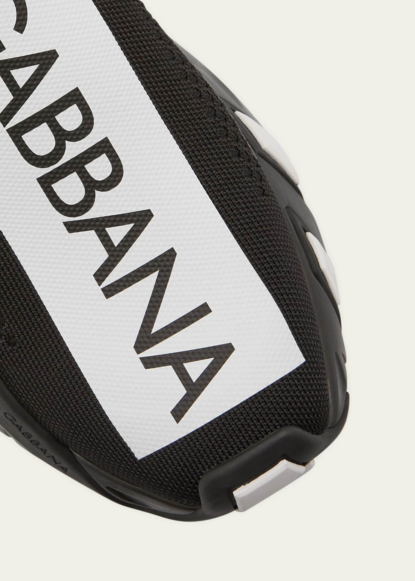 Dolce&Gabbana Men's Fast Logo-Stripe Sock Sneakers Image 4 of 5
