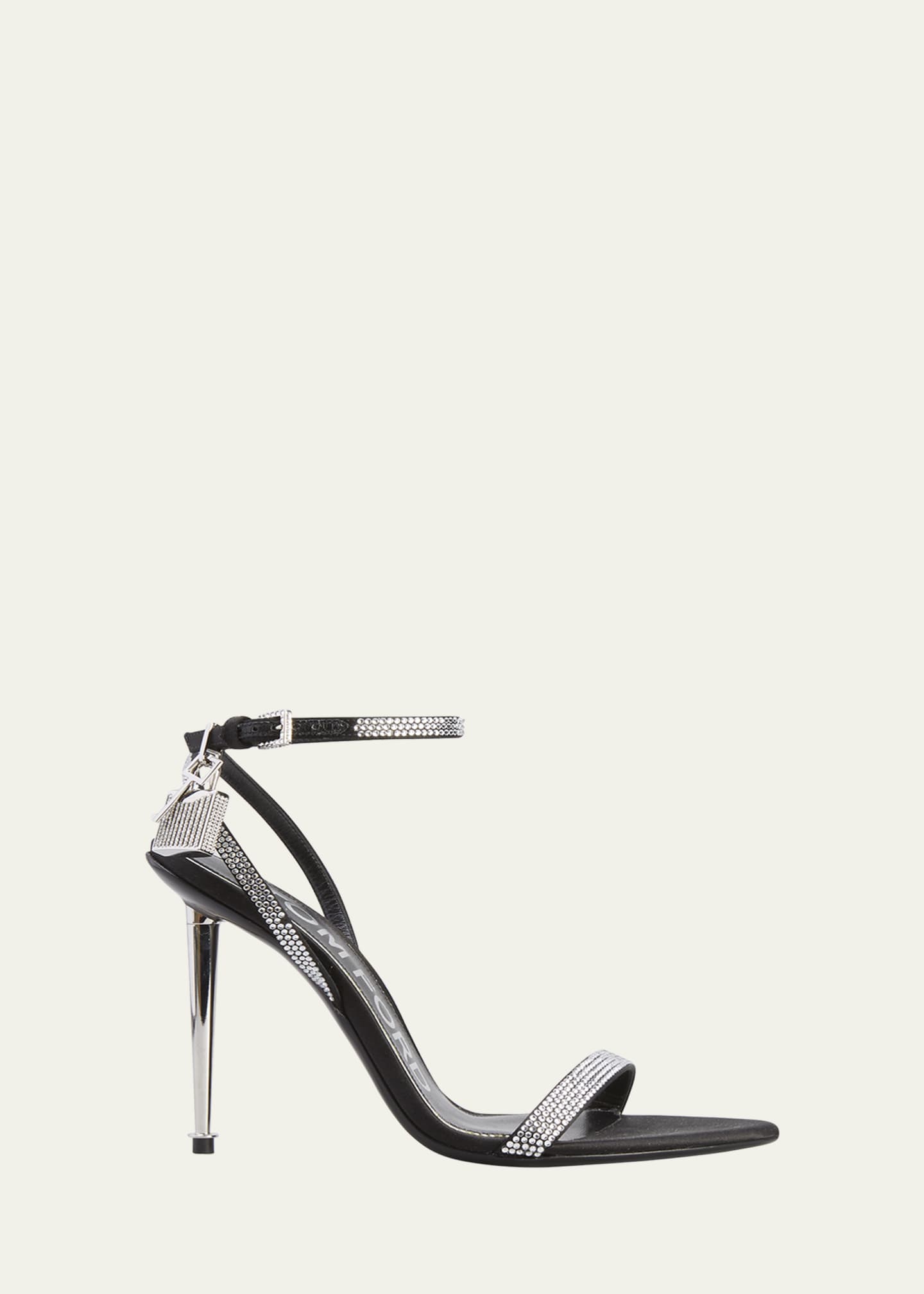 TOM FORD Lock Crystal Ankle-Strap Sandals - Bergdorf Goodman