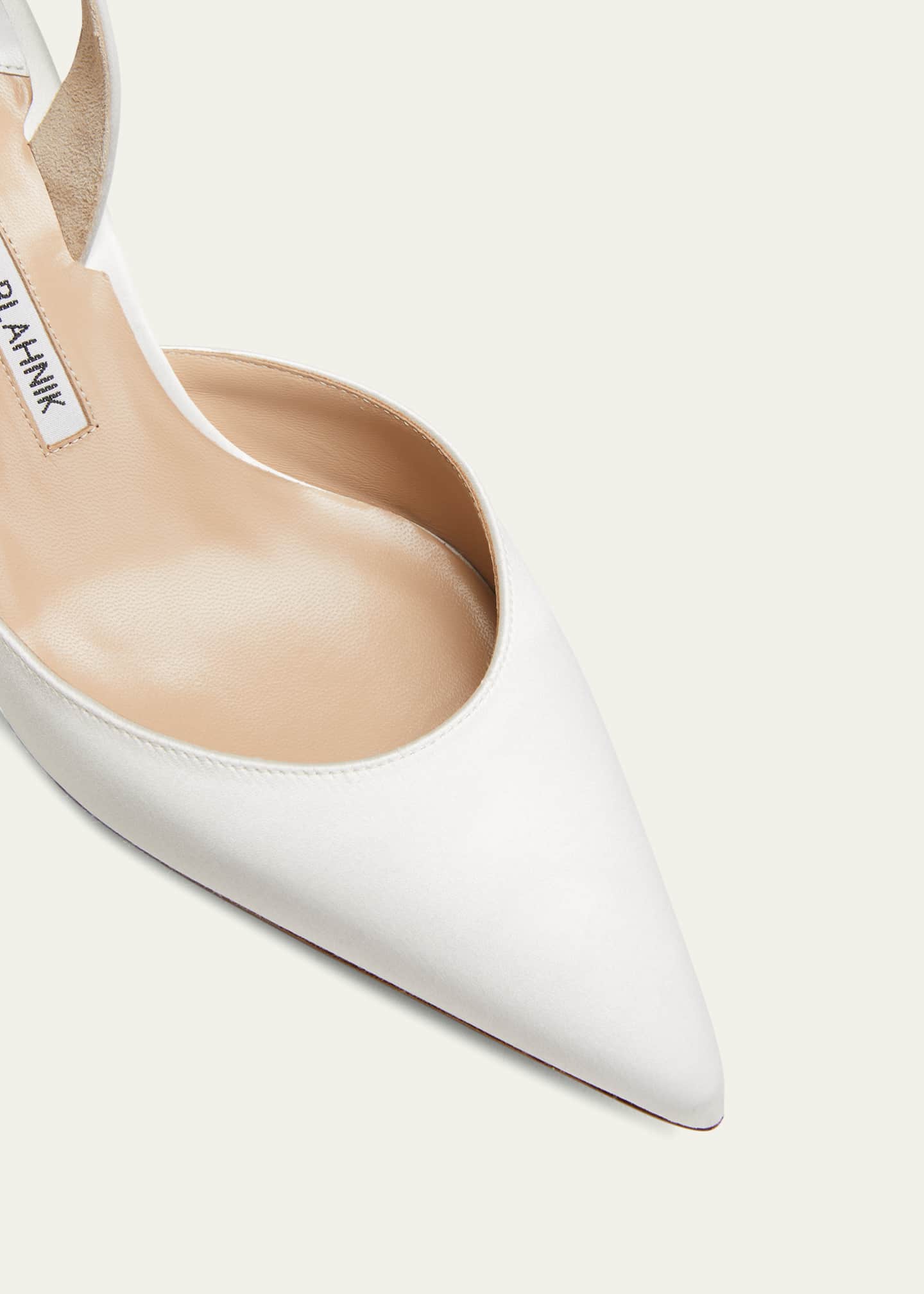 Manolo Blahnik Carolyne Kitten-Heel Halter Pumps Image 5 of 5
