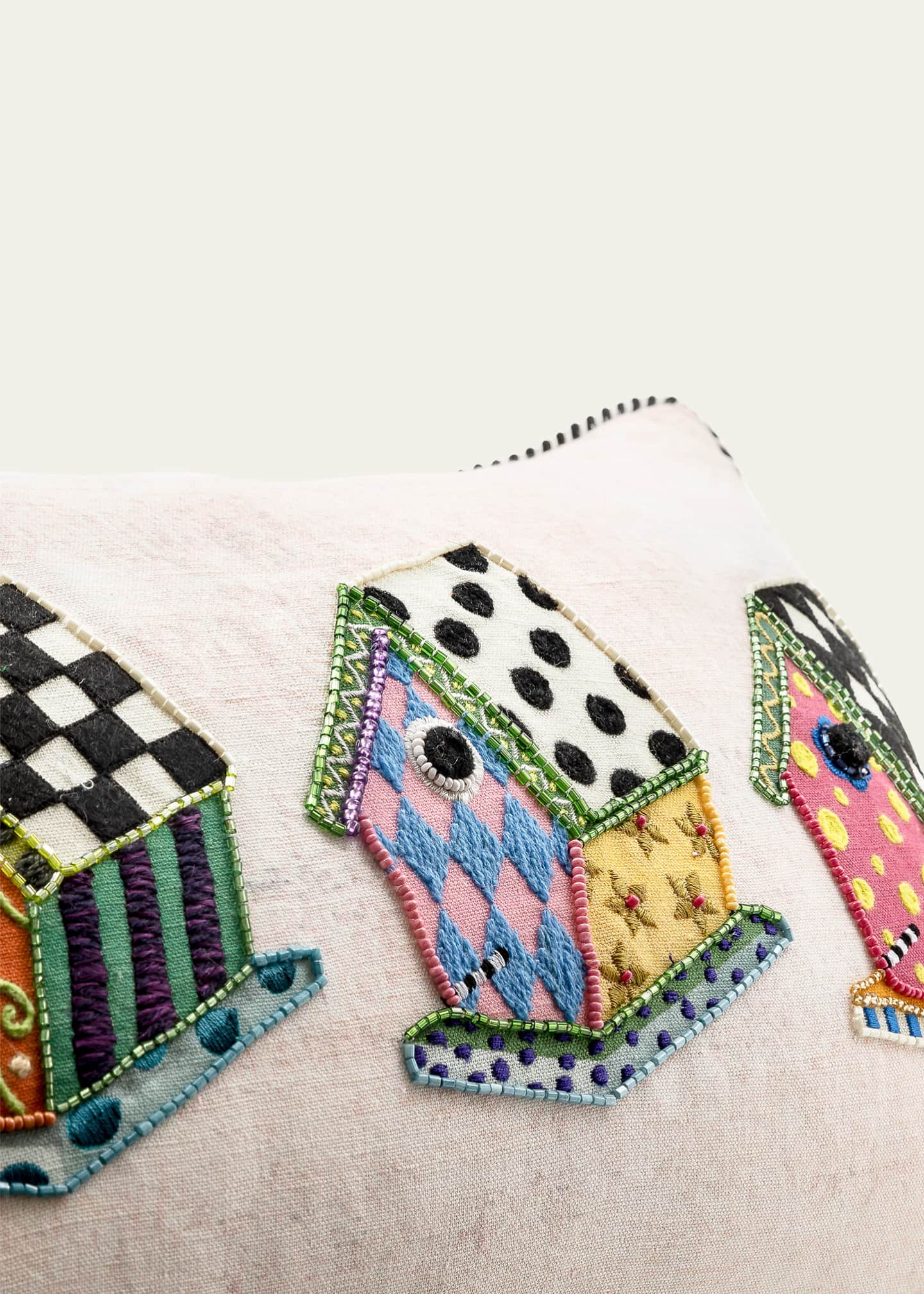 MacKenzie-Childs Bird House Lumbar Pillow Image 3 of 3
