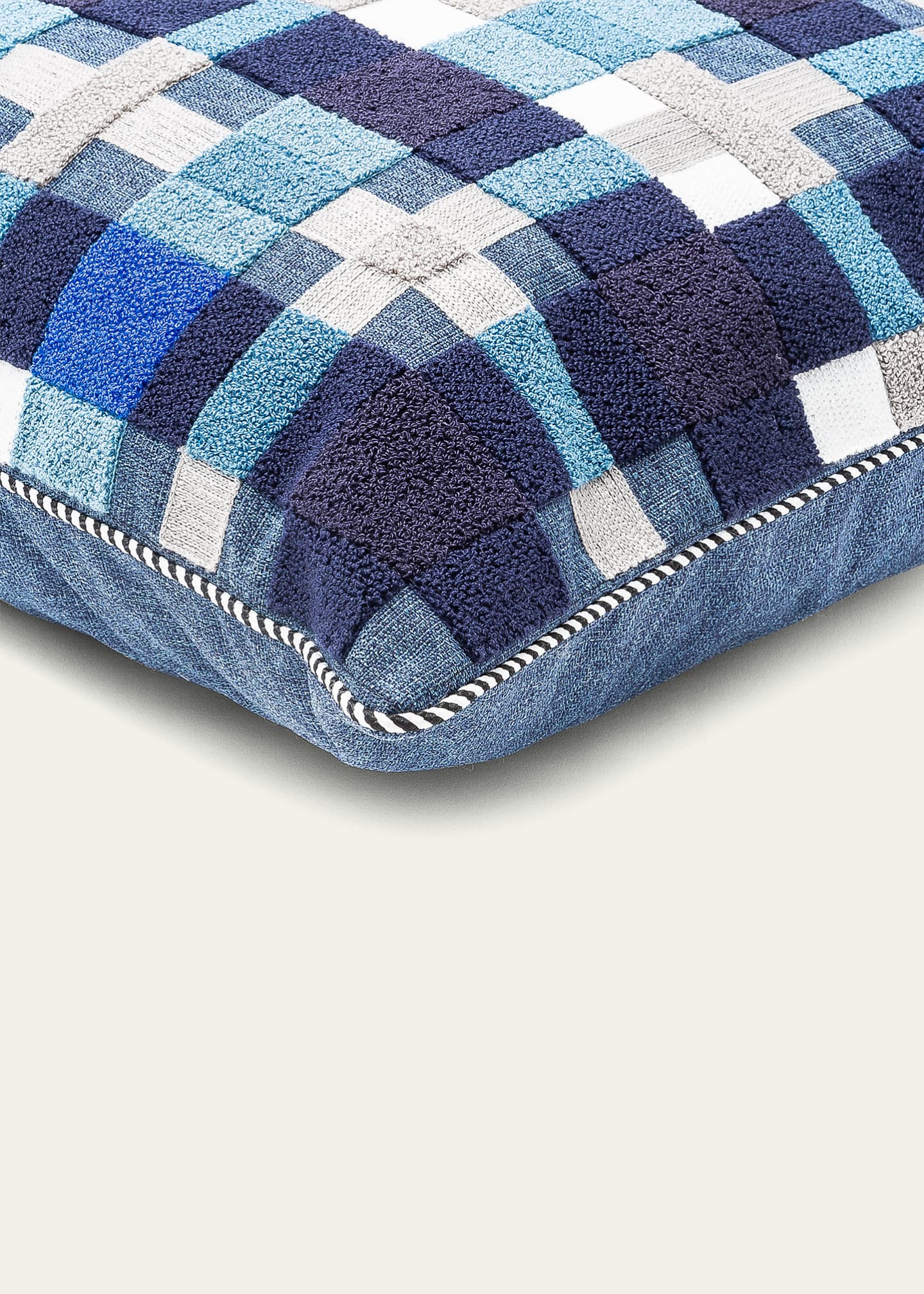MacKenzie-Childs Boathouse Plaid Outdoor Pillow Image 2 of 2