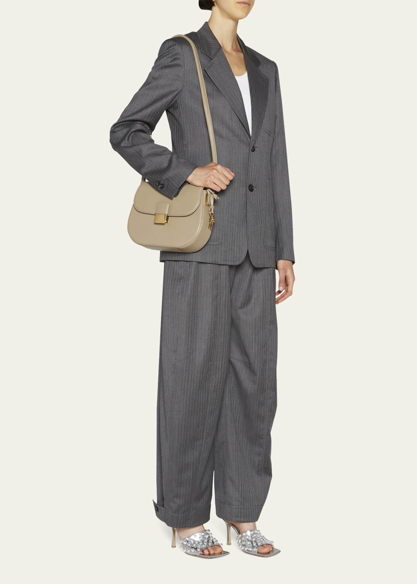 Bottega Veneta Mini Desiree Cross-body Bag in Grey
