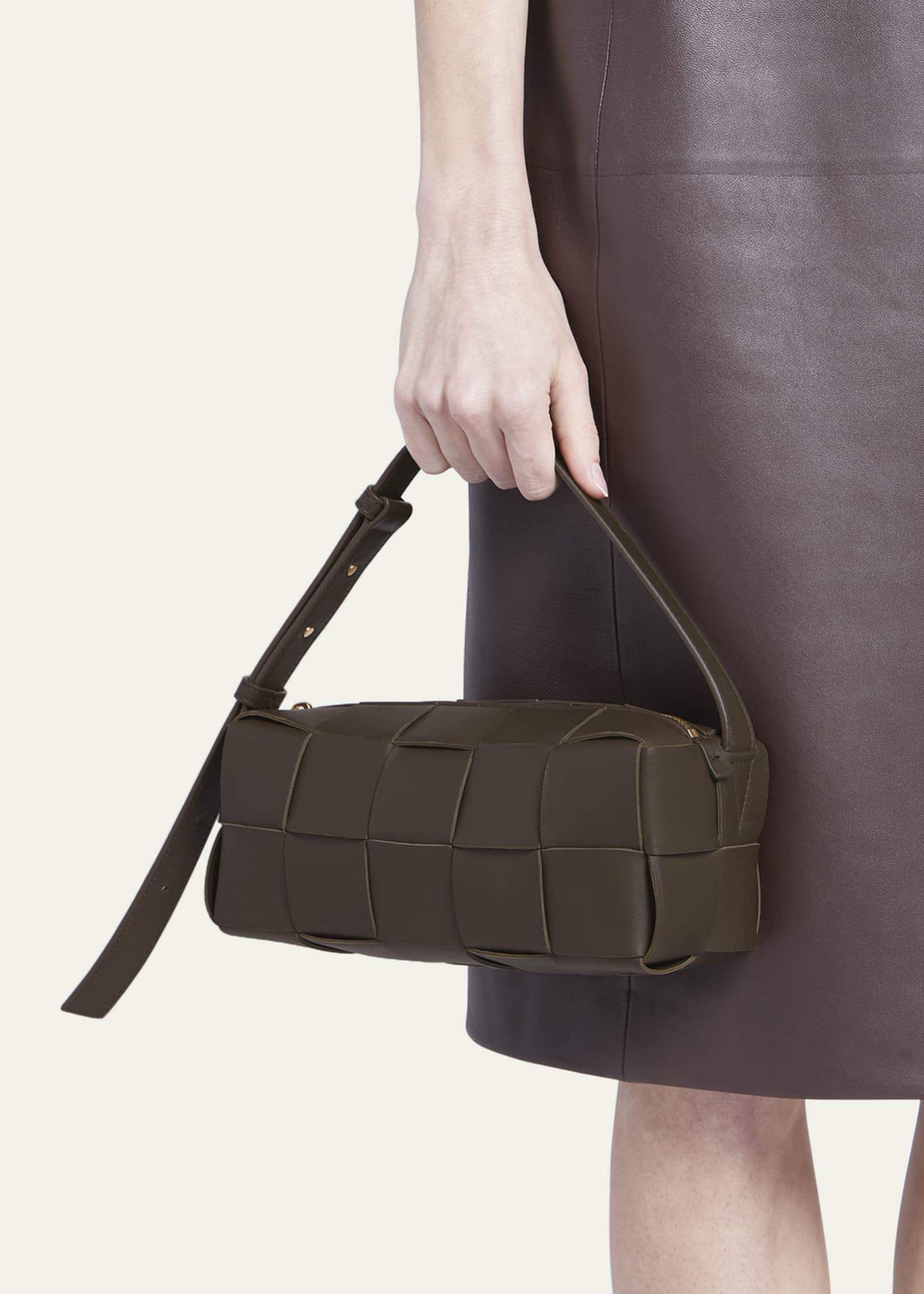 Bottega Veneta Womens Sage Cassette Mini Intrecciato Leather Cross-body Bag  In Light Green | ModeSens
