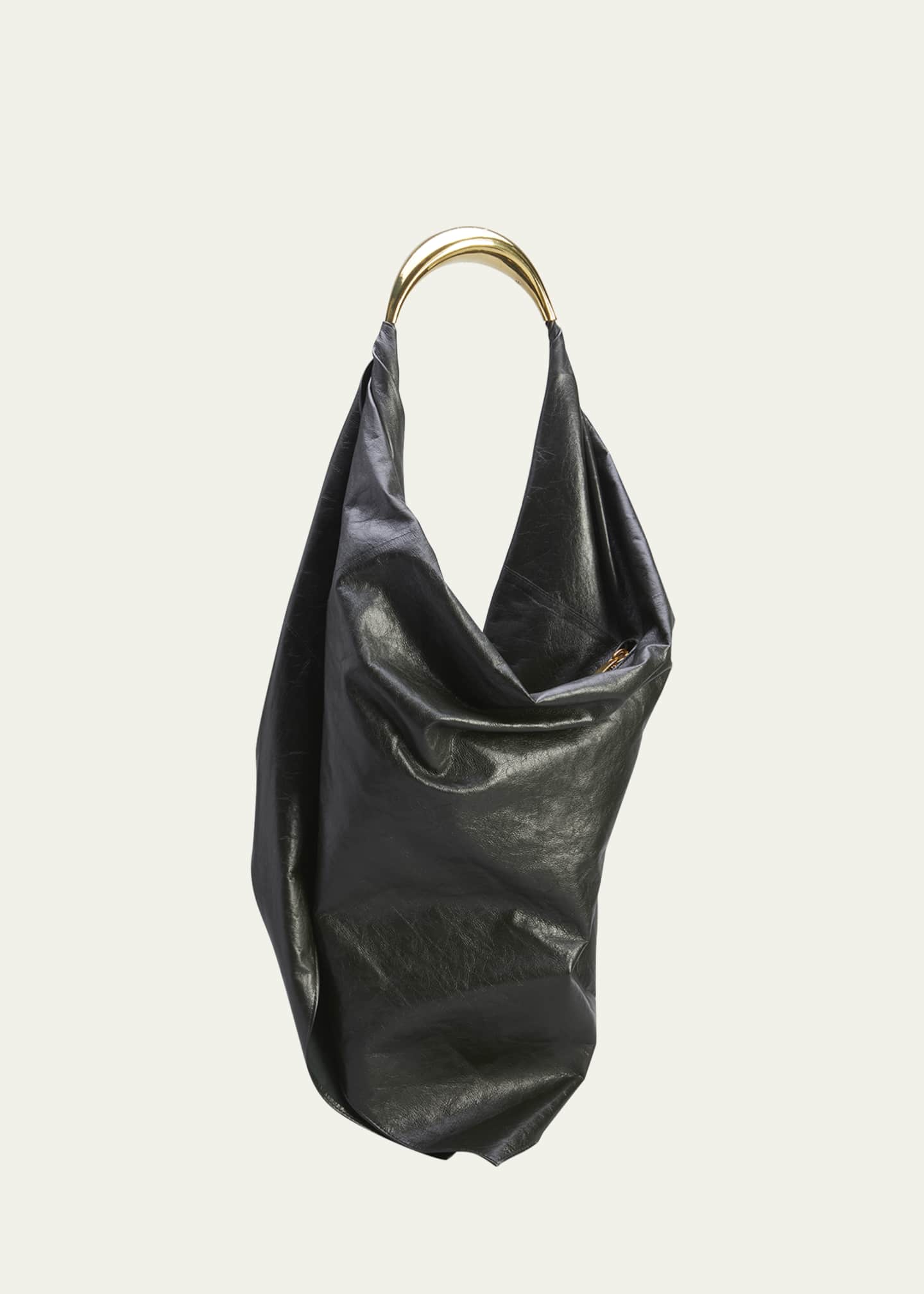 Leather Bandana Bucket Bag