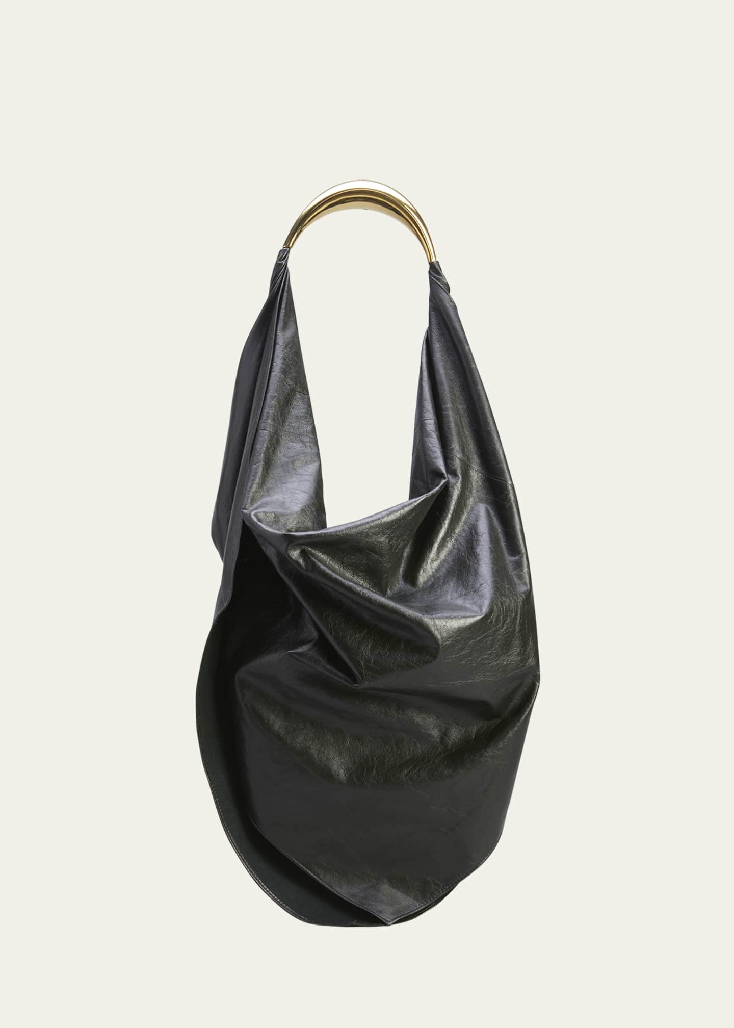 Slouchy Tote BLACK Shoulder Bag Hobo Leather Bag Weekender 