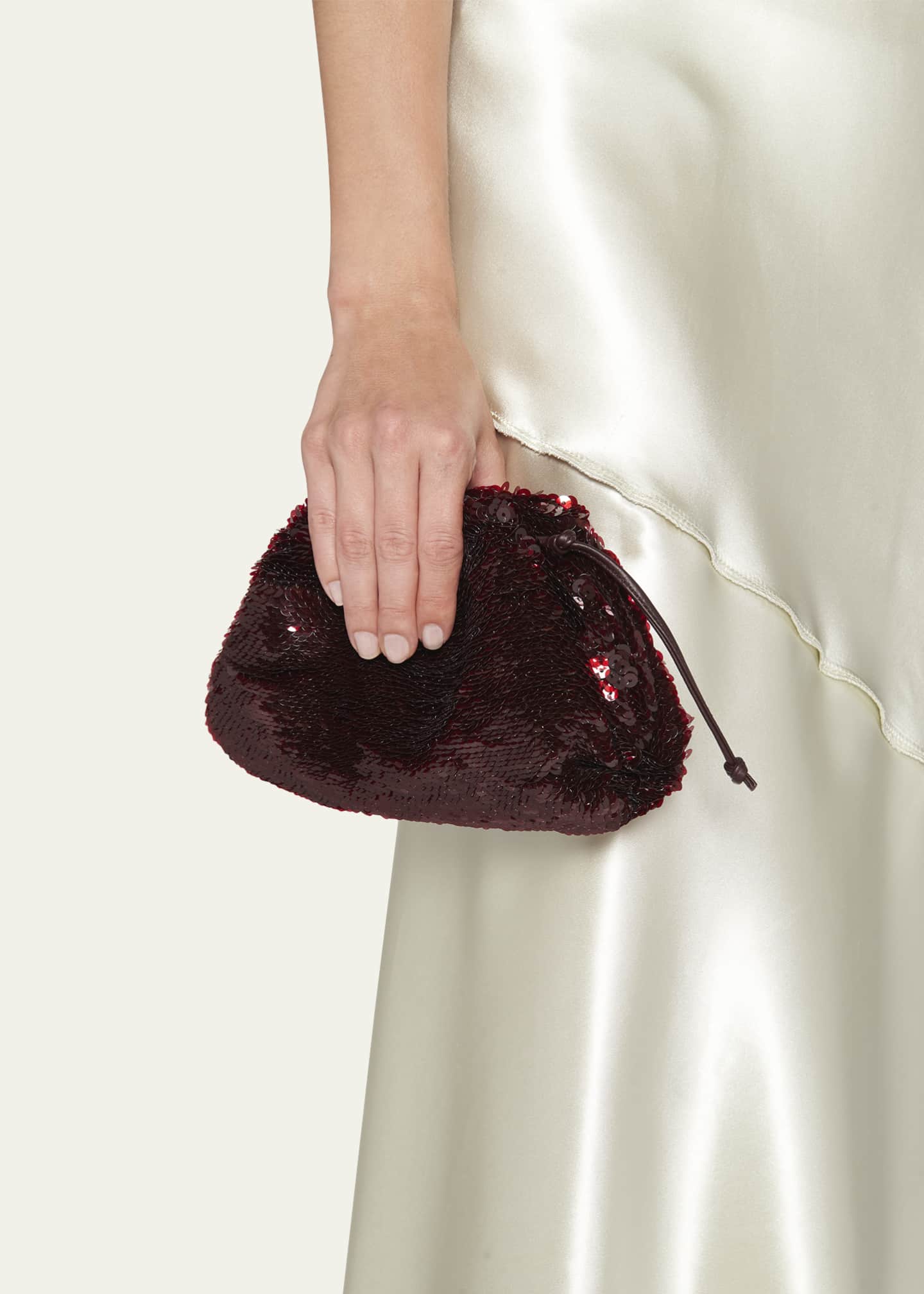 Bottega Veneta Mini Sequin Pouch Clutch Bag