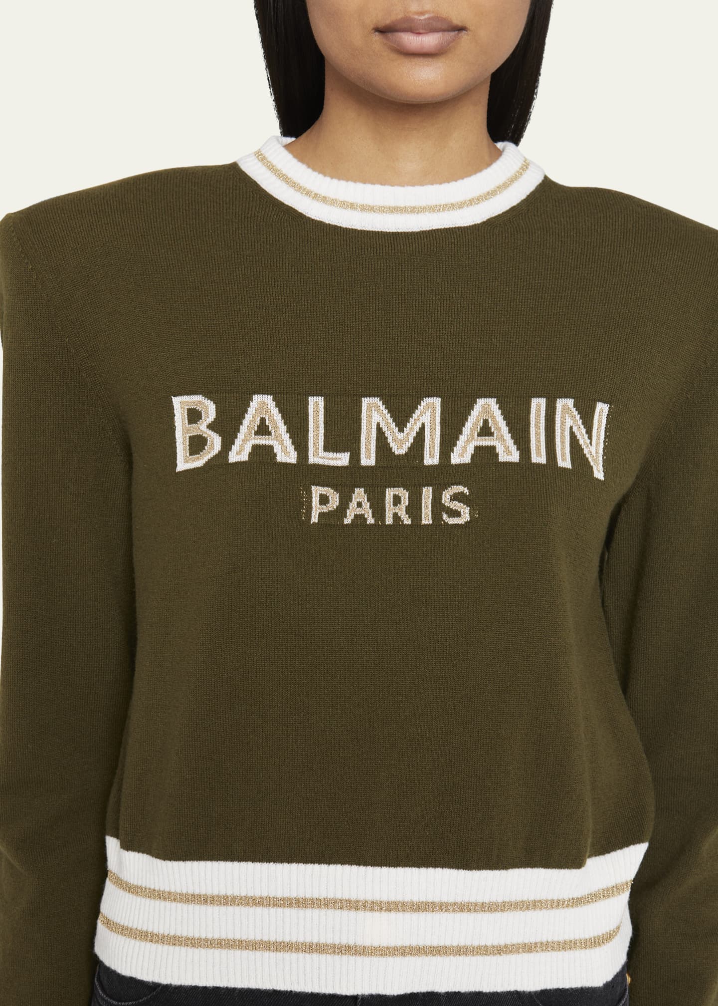 Balmain metallic sweatshirt shop