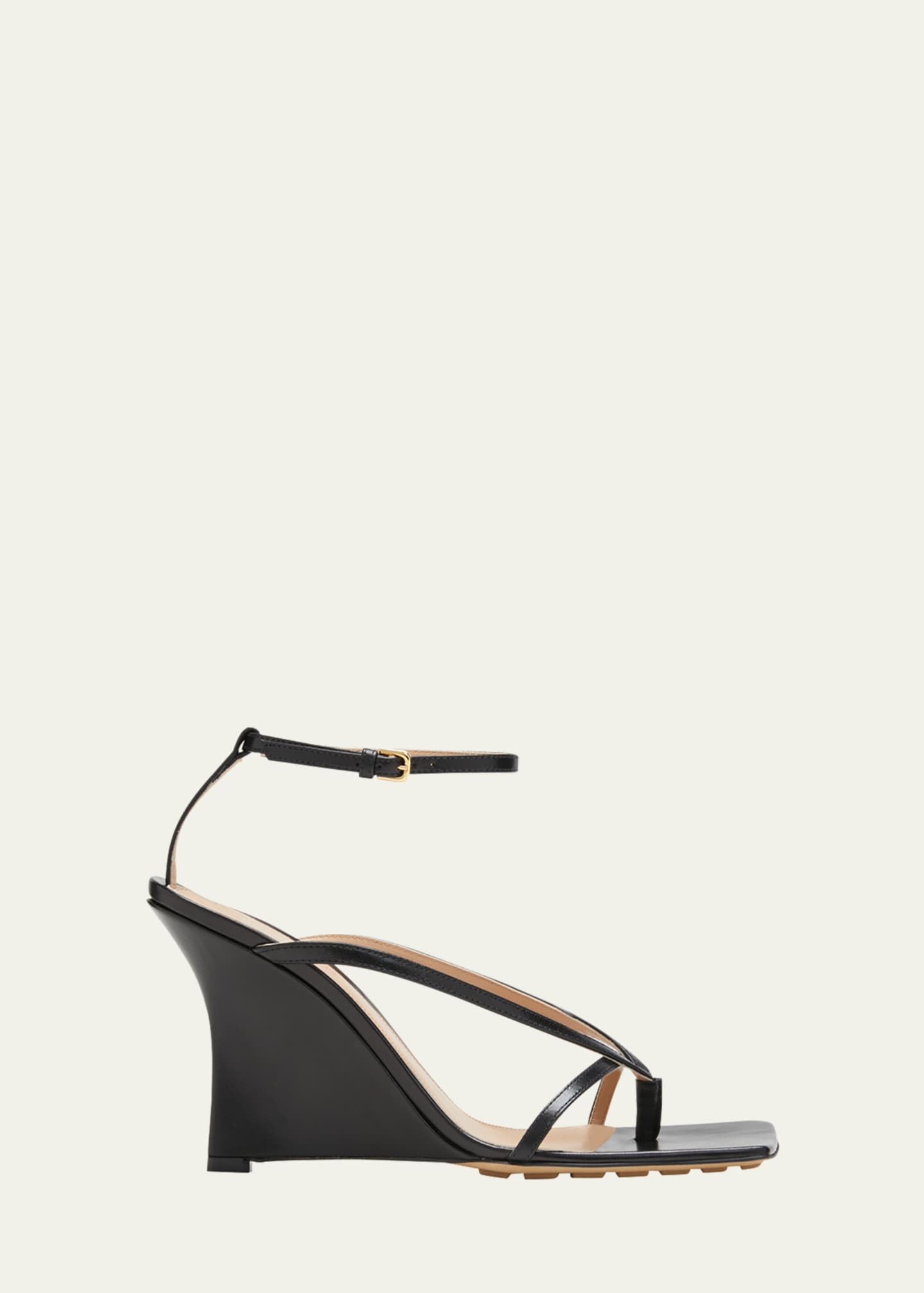 Black strap wedge sandals best sale
