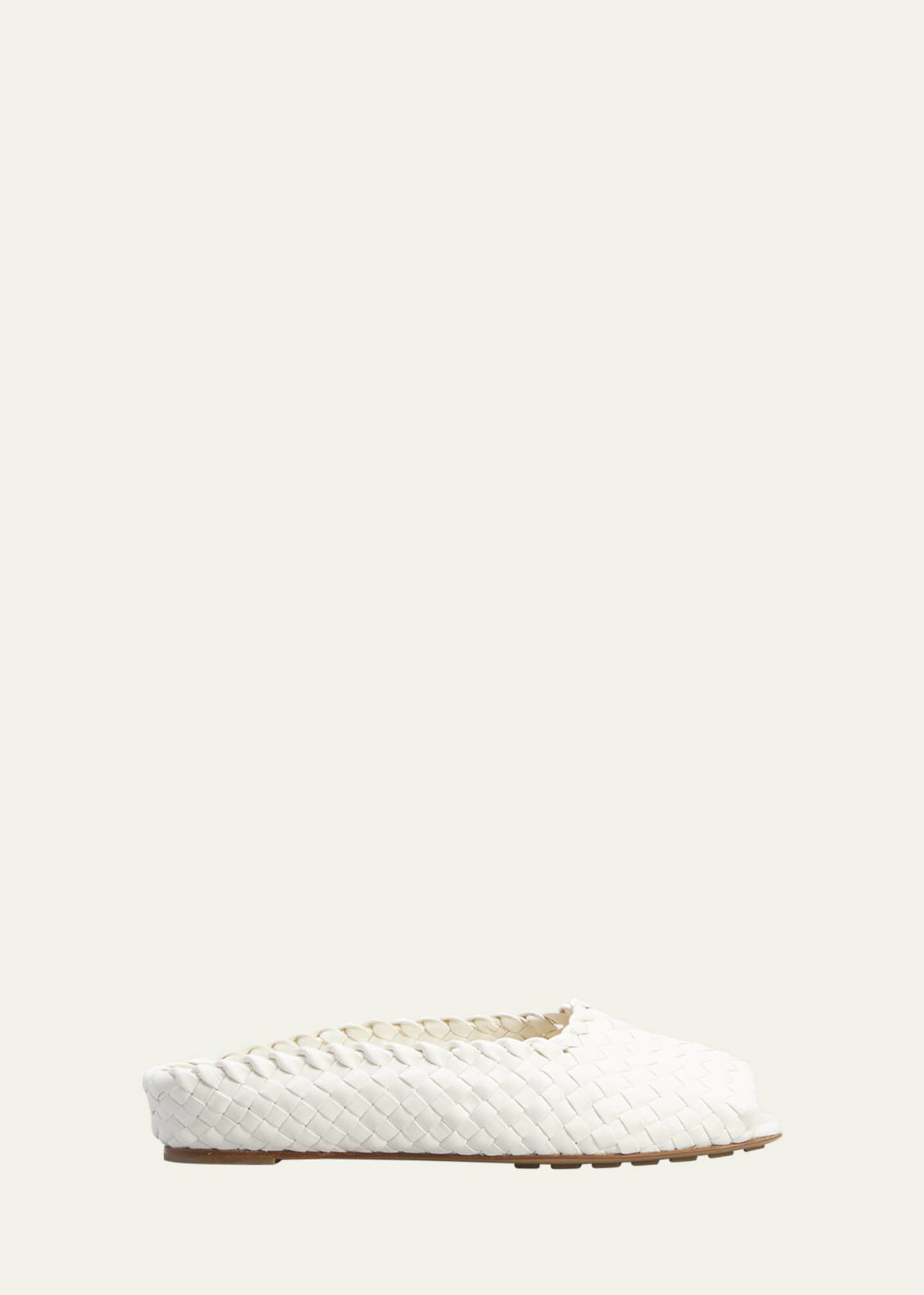 Bottega Veneta Flat Intrecciato Leather Mules