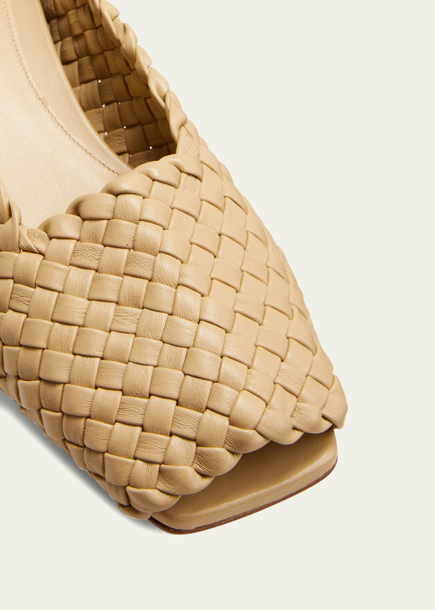 Bottega Veneta Lambskin Ankle-Wrap Mules - Bergdorf Goodman