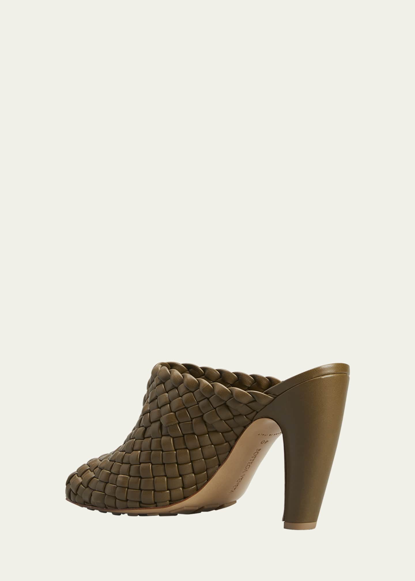 Bottega Veneta Lido Weave Peep Toe Mule Sandals Bergdorf Goodman