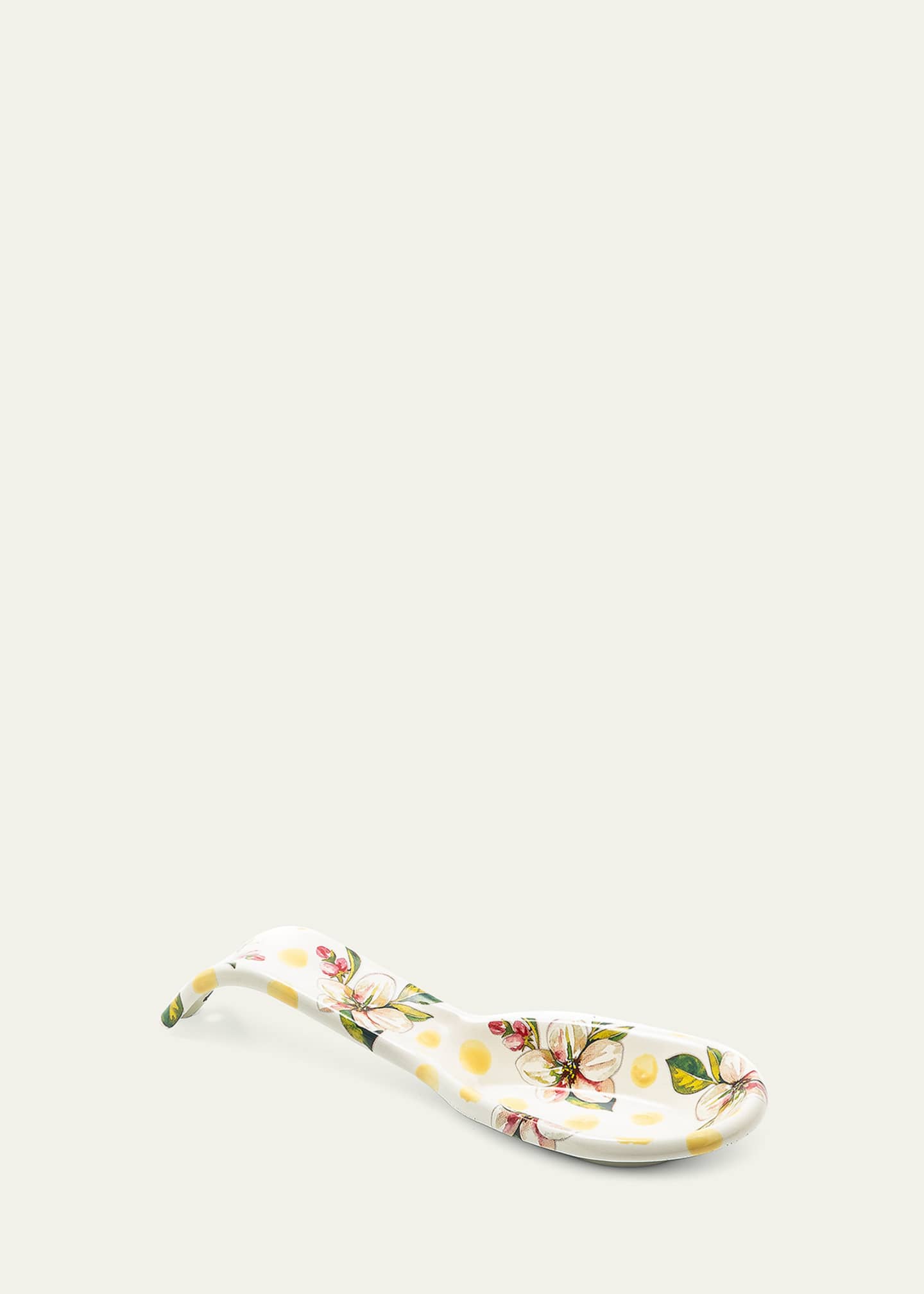 MacKenzie-Childs Wildflowers Yellow Enamel Spoon Rest Image 2 of 2
