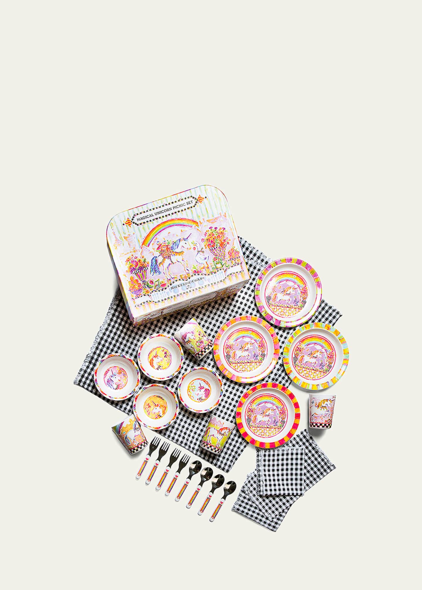 MacKenzie-Childs Magical Unicorn 21-Piece Picnic Set Image 3 of 4