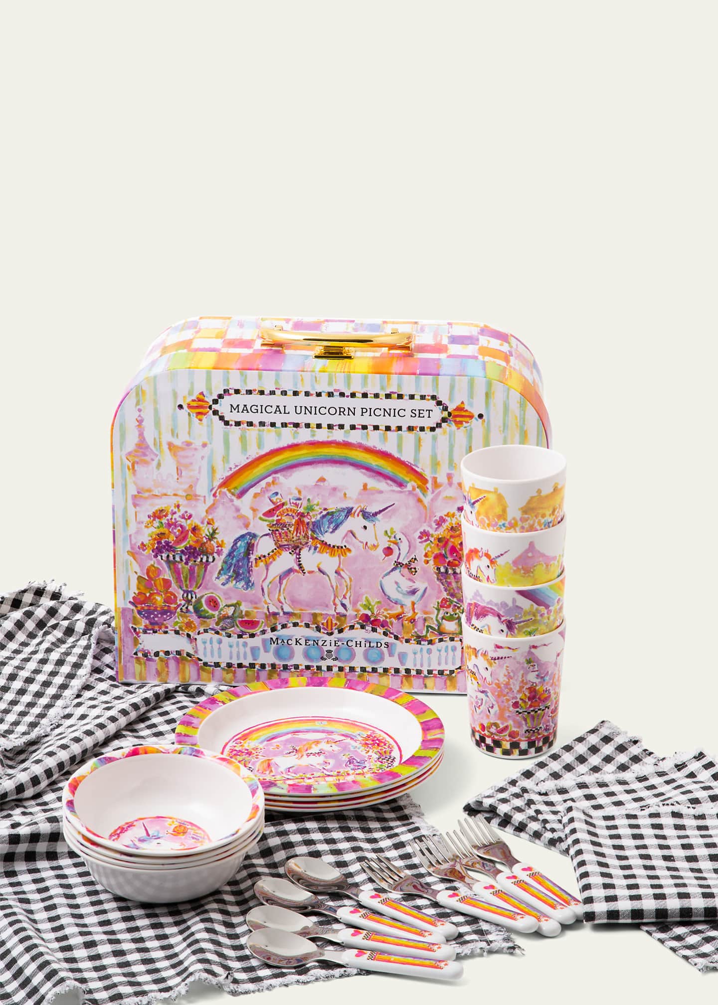MacKenzie-Childs Magical Unicorn 21-Piece Picnic Set Image 4 of 4
