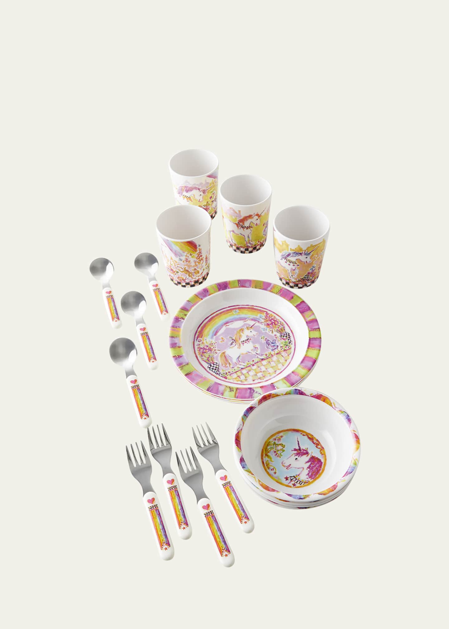 MacKenzie-Childs Magical Unicorn 21-Piece Picnic Set Image 1 of 4