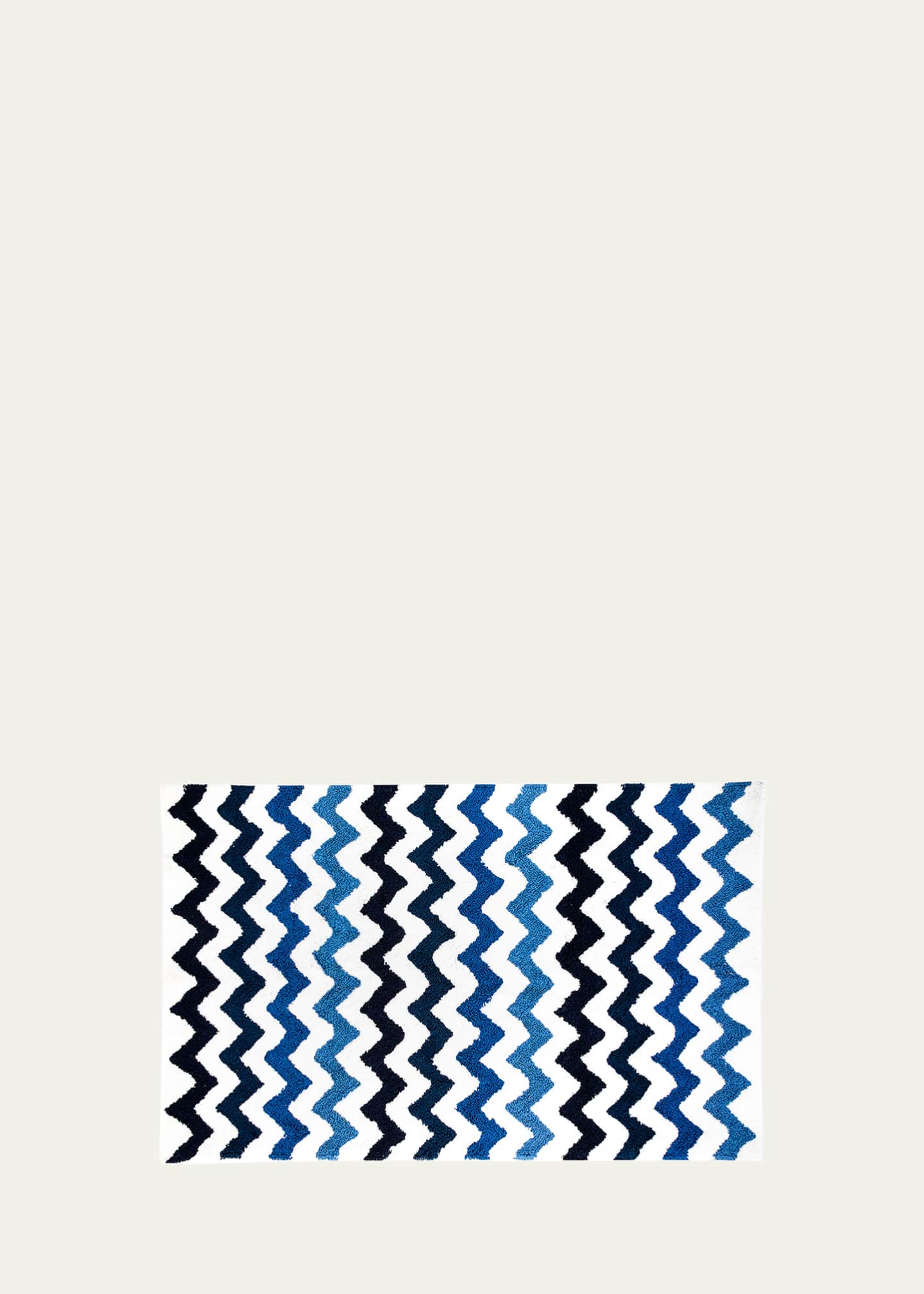 MacKenzie-Childs Royal Zig Zag Bath Rug, Large