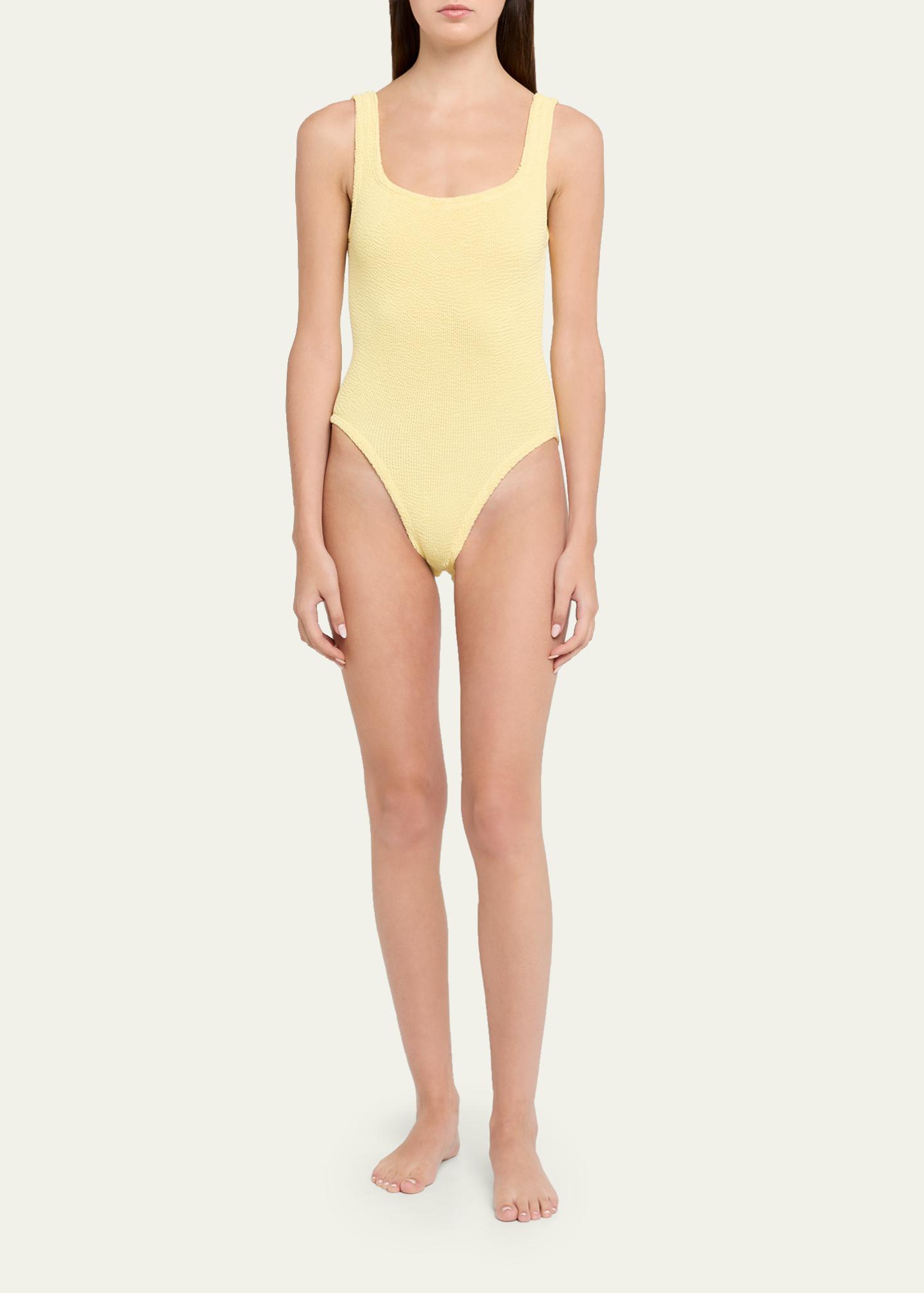 Hunza G Square-Neck One-Piece Swimsuit - Bergdorf Goodman