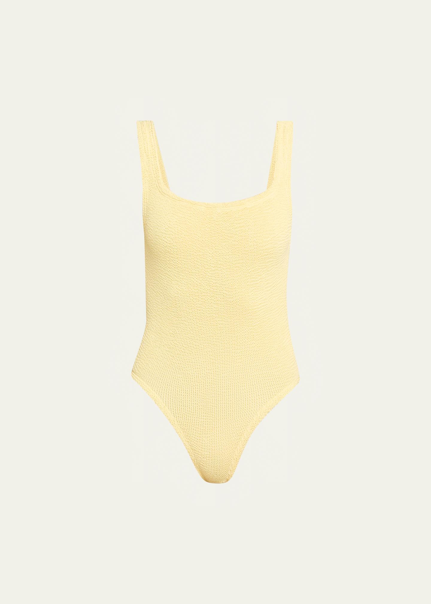 Hunza G Square-Neck One-Piece Swimsuit - Bergdorf Goodman