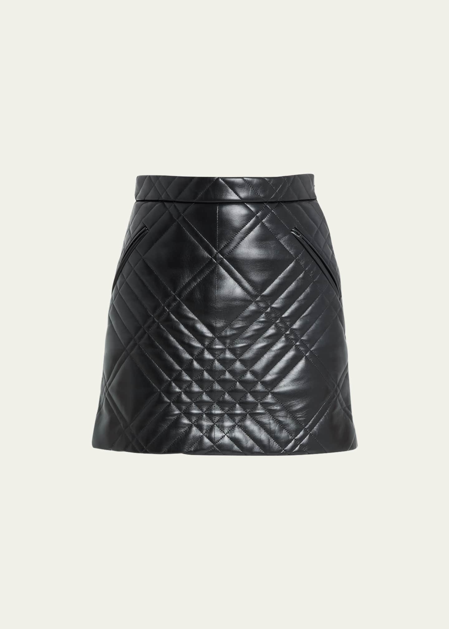 Burberry leather outlet skirt