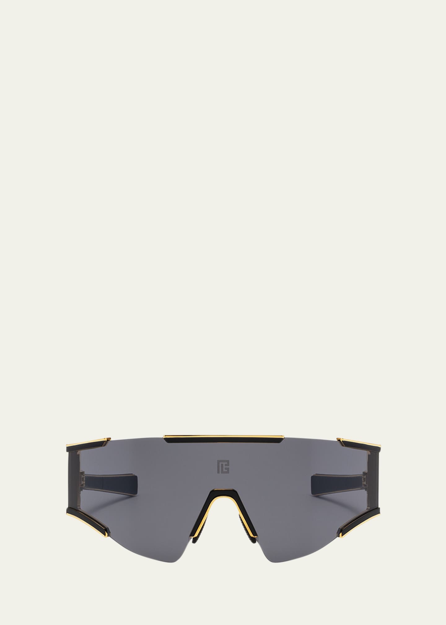 Balmain Logo Acetate & Titanium Shield Sunglasses Image 1 of 2