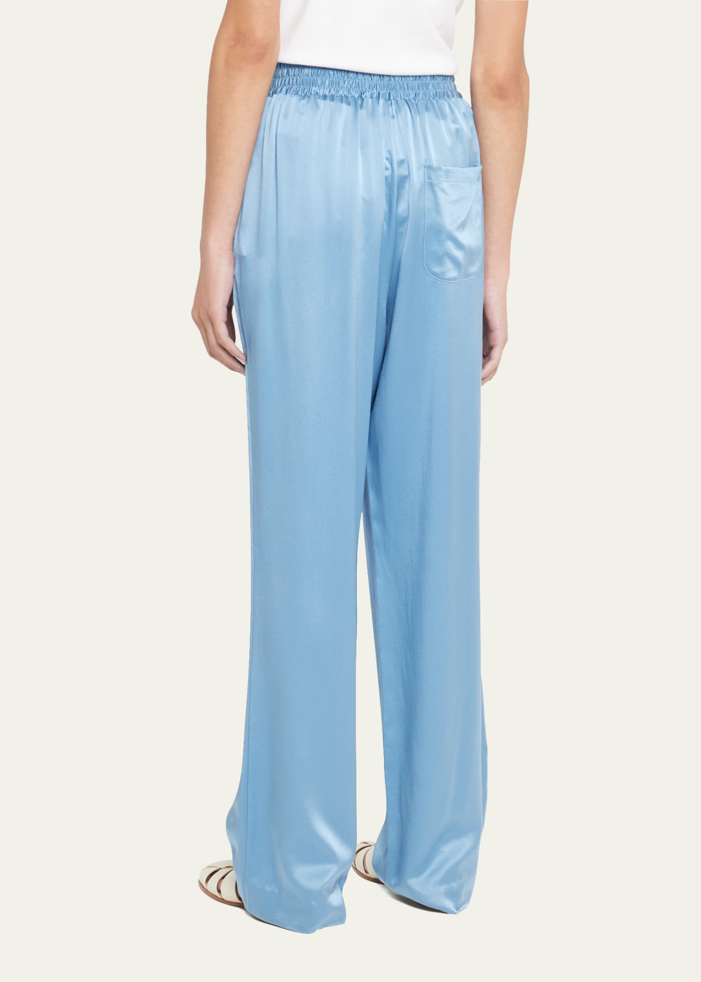 Loulou Studio Drawstring Straight-Leg Silk Pants Image 3 of 5