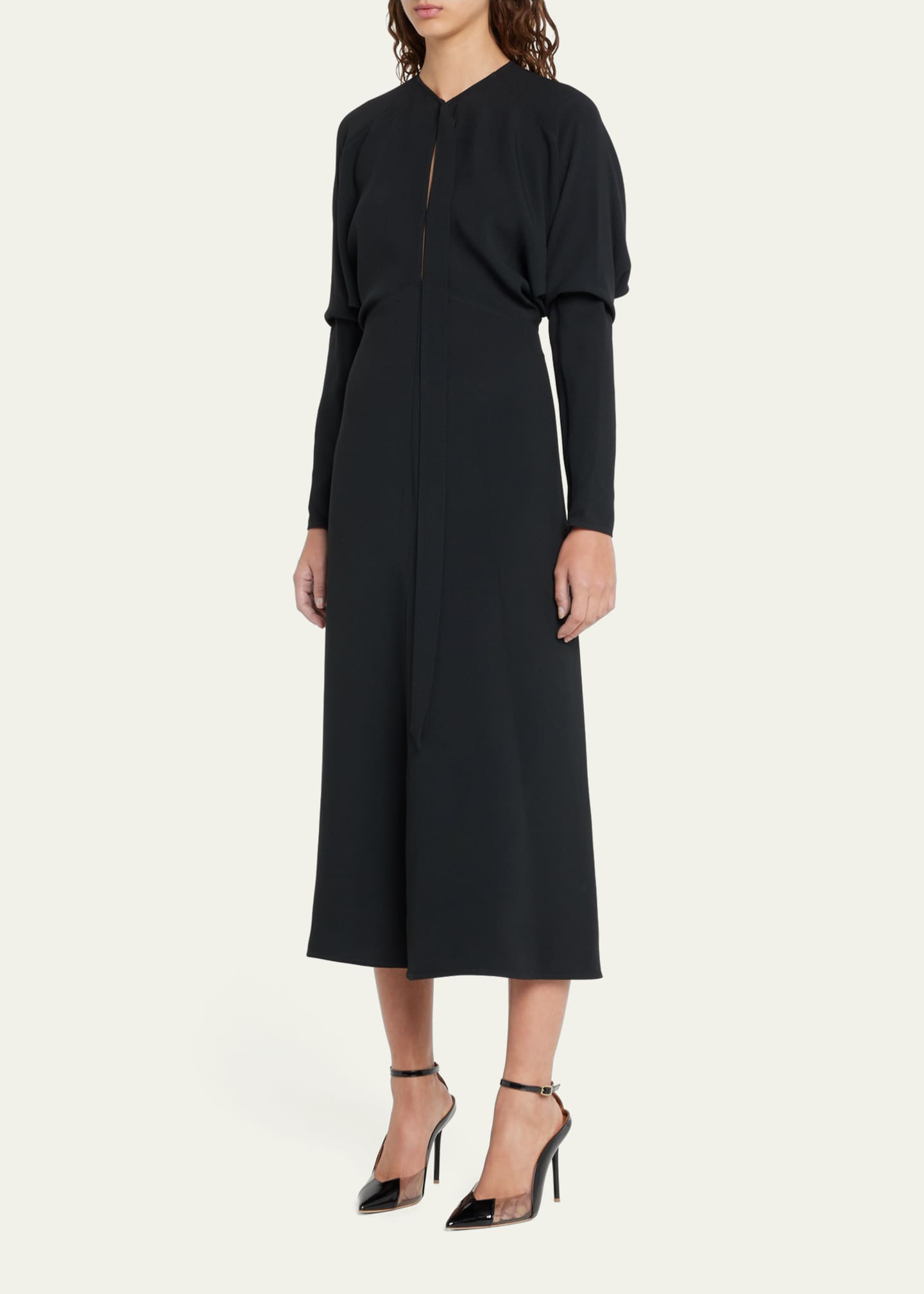 Victoria Beckham Dolman Midi Dress Black