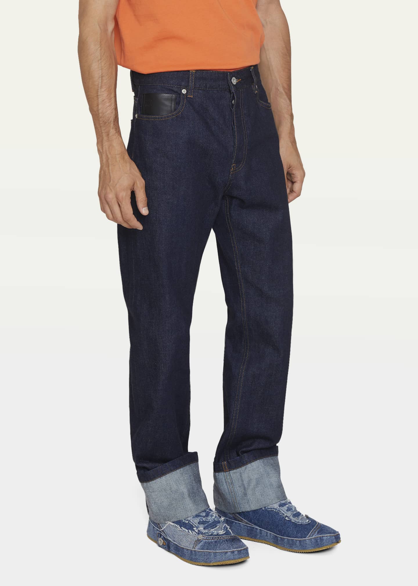 Loewe Men's Fisherman TurnUp Jeans Bergdorf Goodman