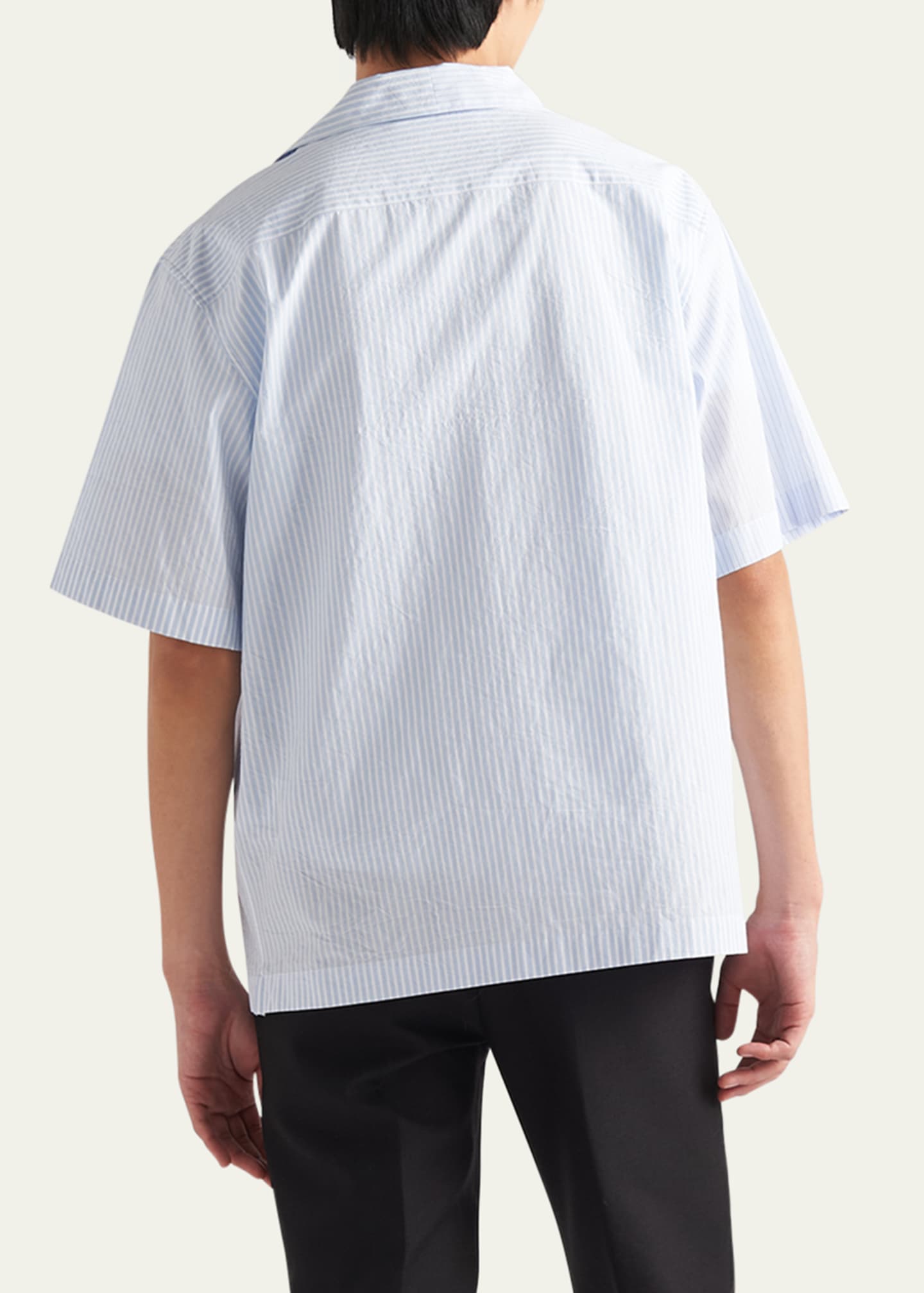 Prada Men's Double Match Camp Shirt Image 3 of 4
