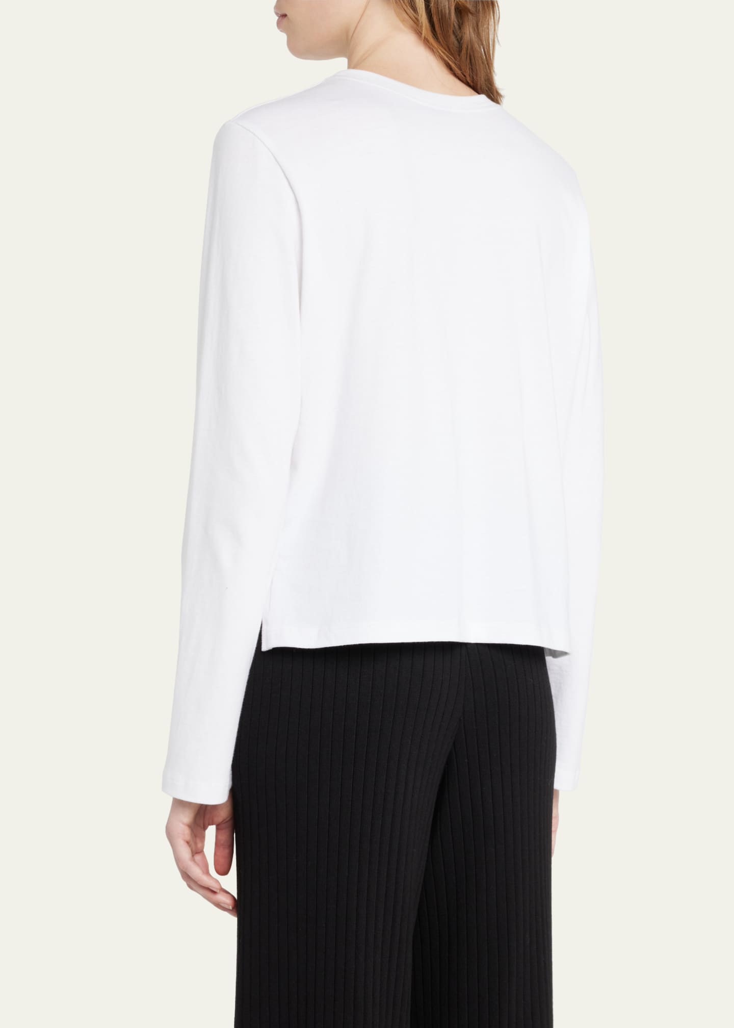LESET Maya Long-Sleeve Cotton T-Shirt Image 3 of 5
