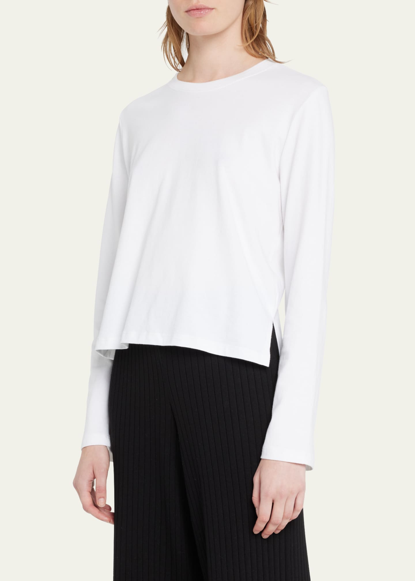 LESET Maya Long-Sleeve Cotton T-Shirt Image 4 of 5