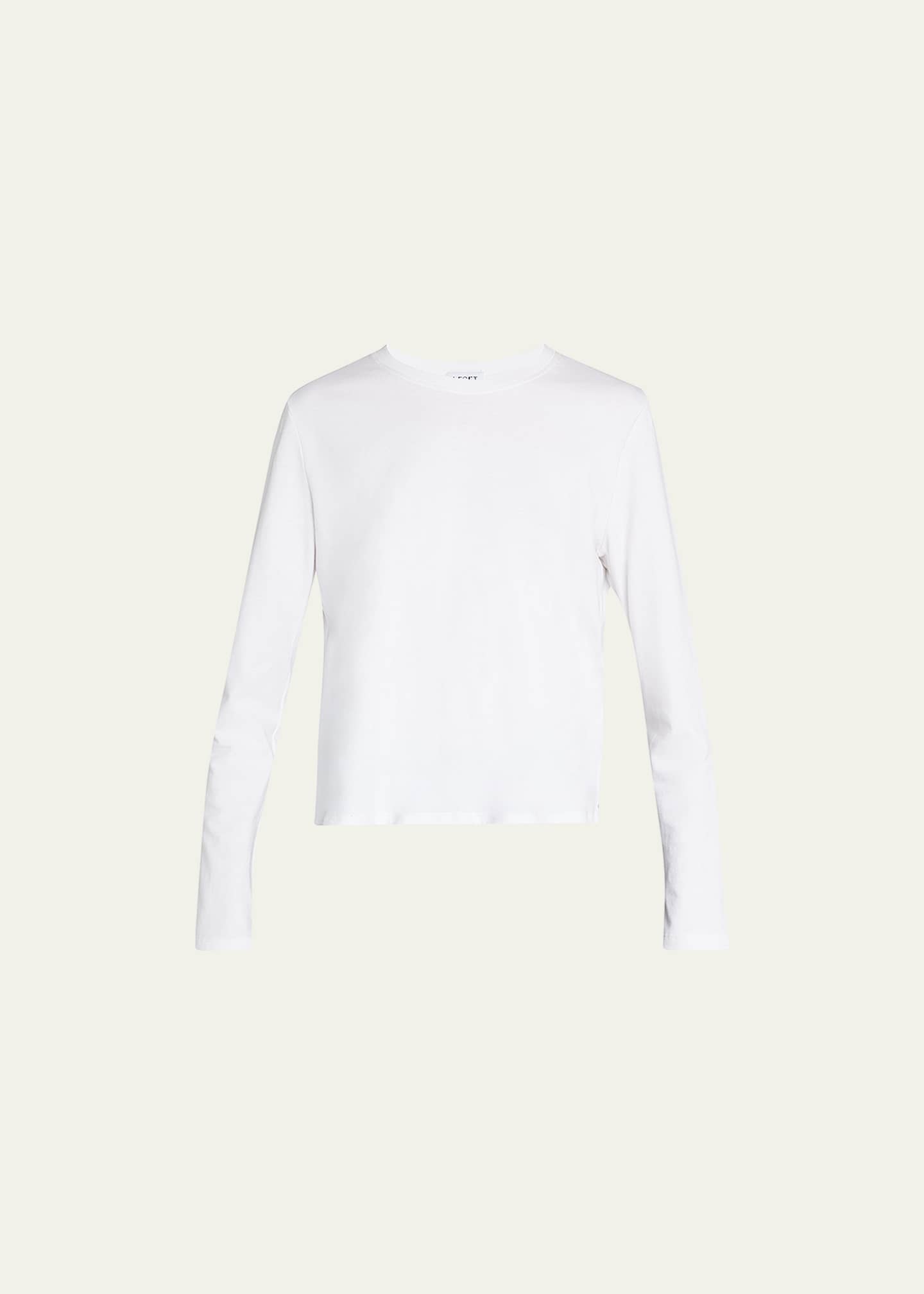 LESET Maya Long-Sleeve Cotton T-Shirt Image 1 of 5
