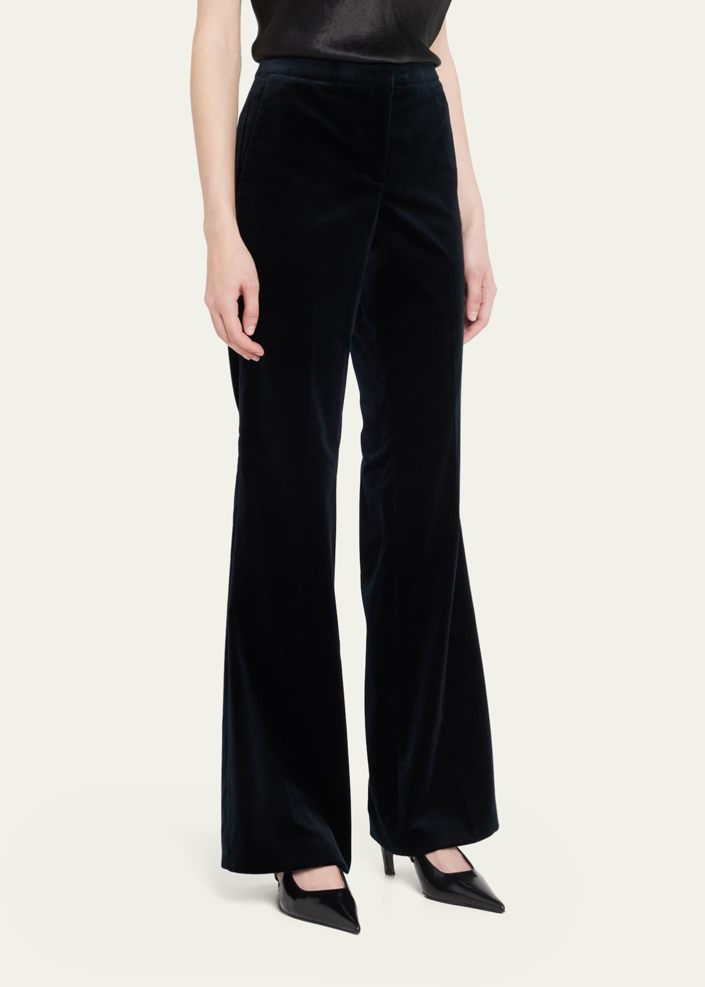 Theory Demitria Velvet Flare Pants - Bergdorf Goodman