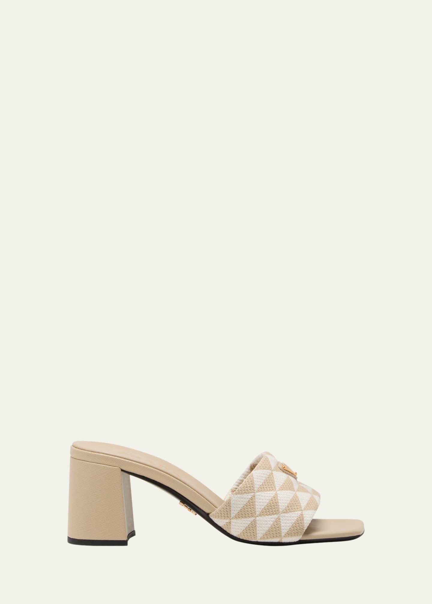 Prada logo jacquard sandals clearance