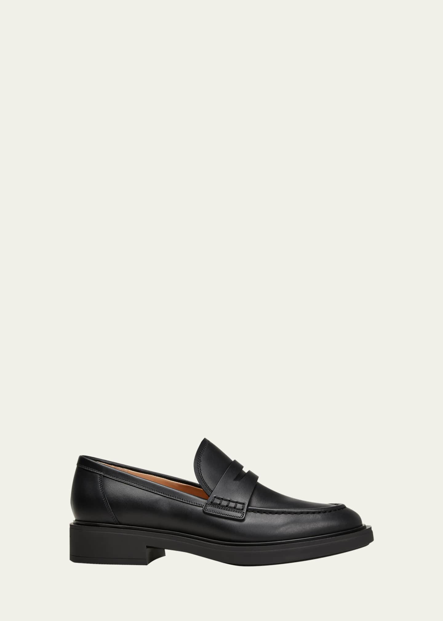 Gianvito Rossi Calfskin Penny Loafers