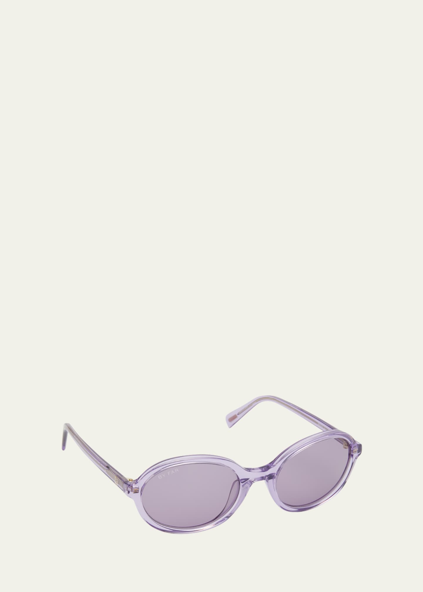 BY FAR Velvet Semi-Transparent Round Acetate Sunglasses Image 3 of 5