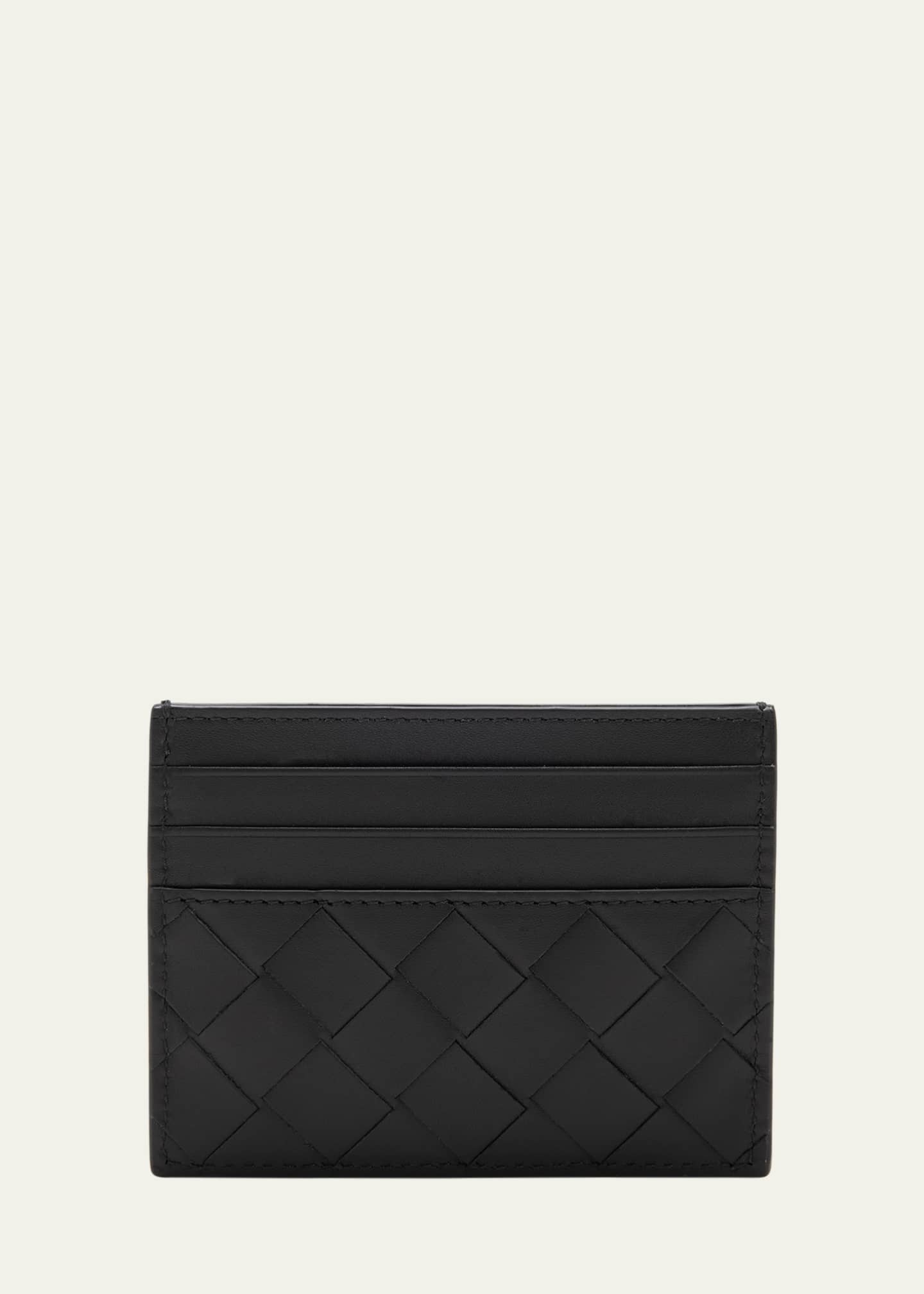Bottega Veneta Men's Intrecciato Leather Card Case Image 3 of 3