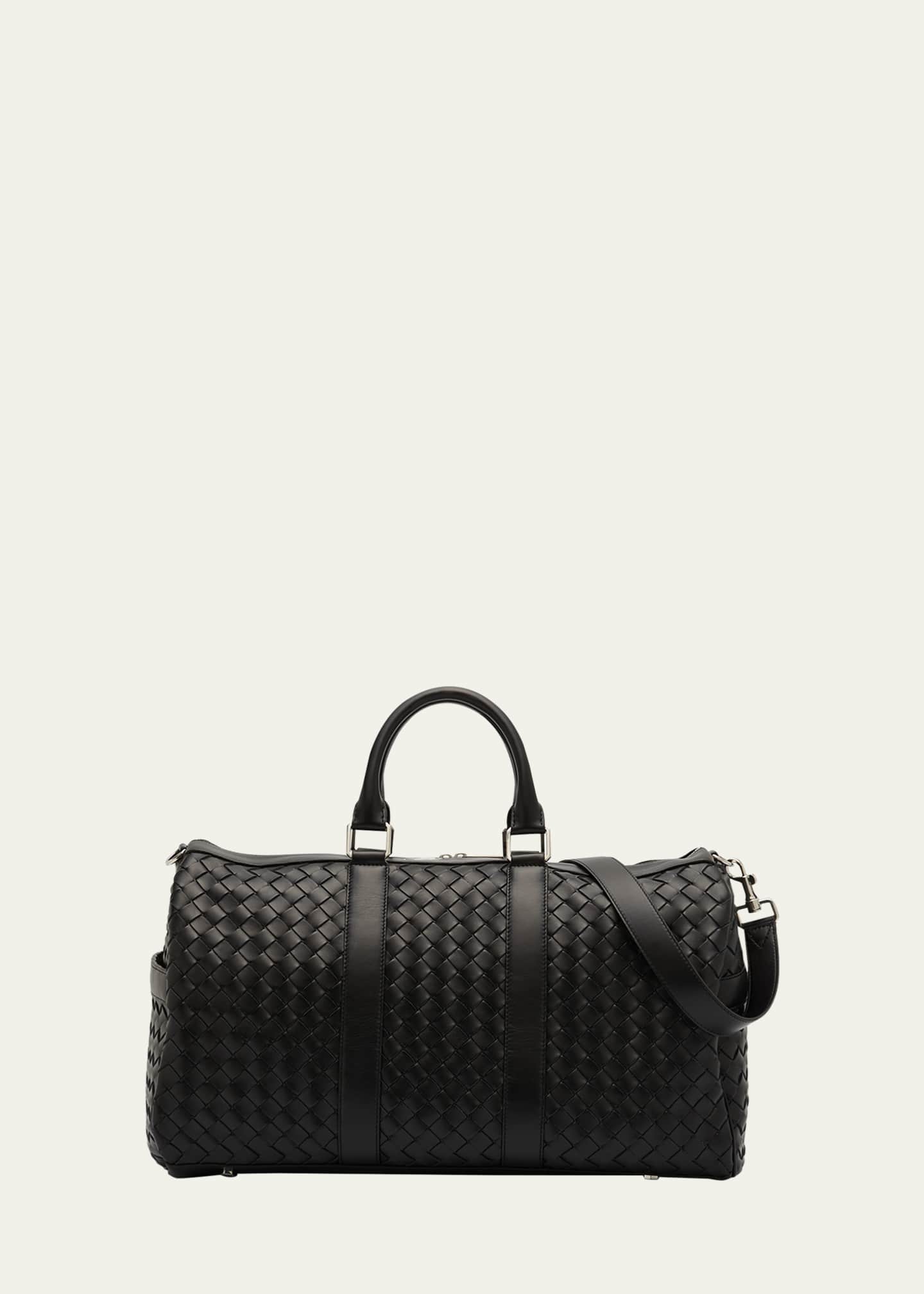 Bottega Veneta Men s Medium Intrecciato Leather Duffel Bag Bergdorf Goodman