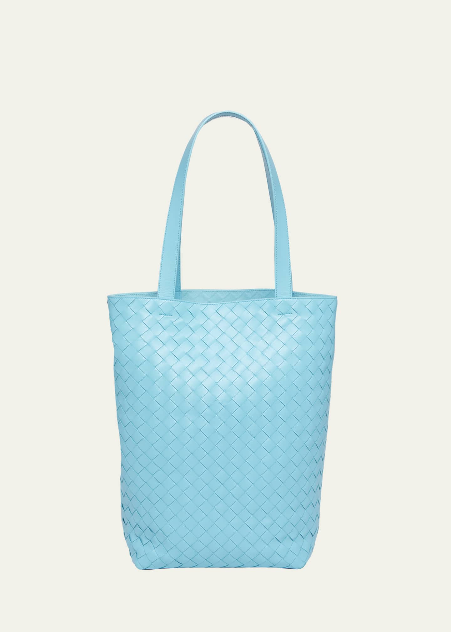 Bottega Veneta Small Intrecciato Leather Tote Bag Dip Silver