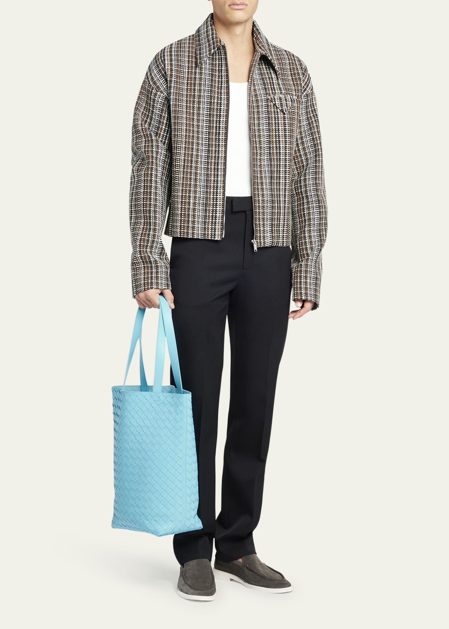 Bottega Veneta Men's Medium Classic Intrecciato Tote Bag Image 5 of 5