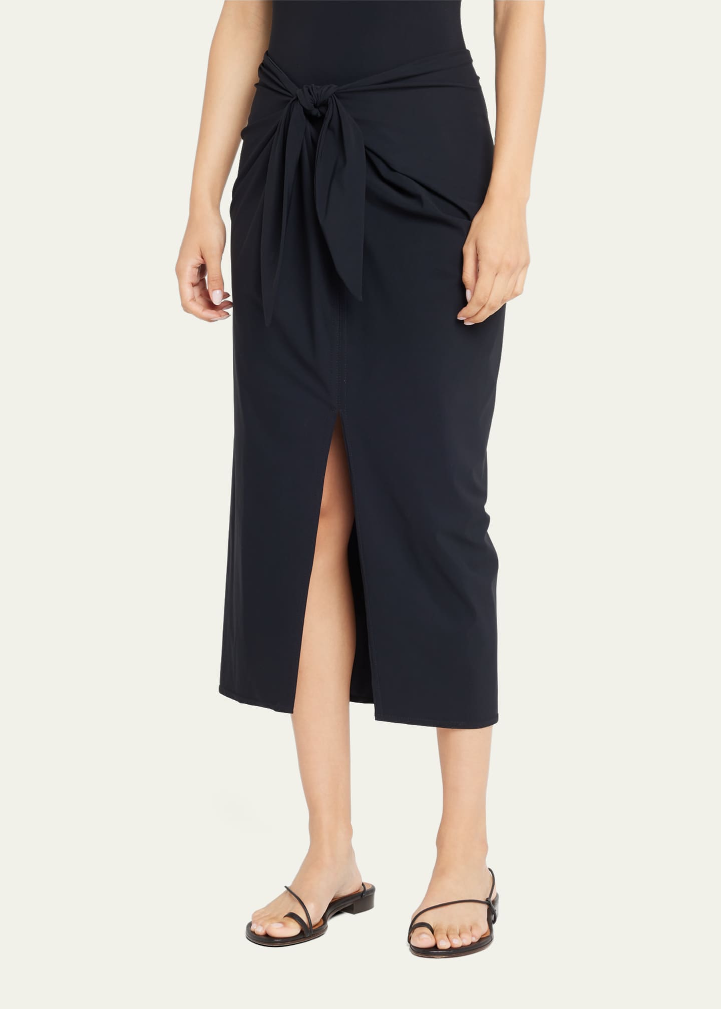Karla Colletto Basics Waist-Tie Sarong Coverup Image 4 of 5