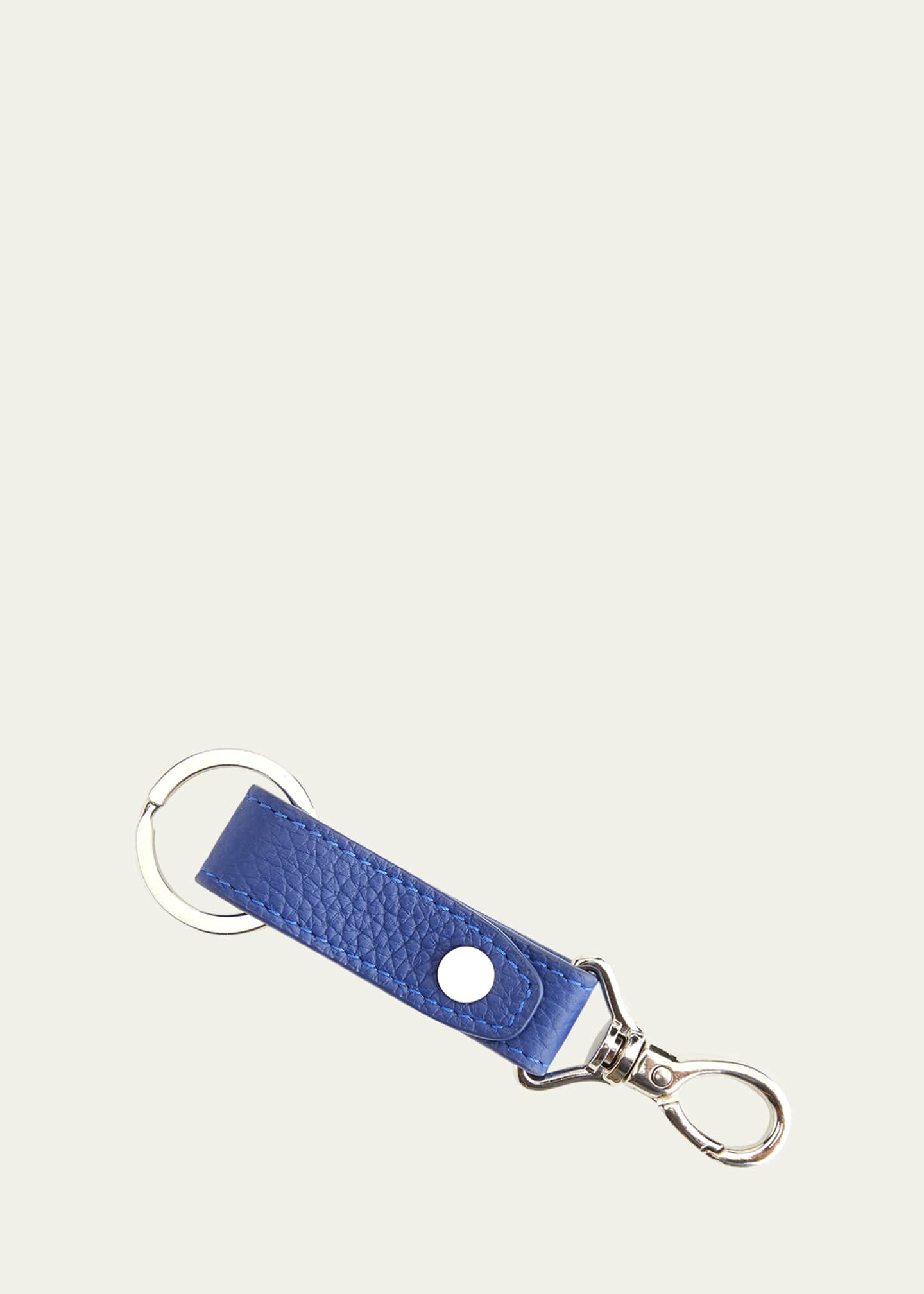 ROYCE New York Monogrammed Leather Valet Key Chain