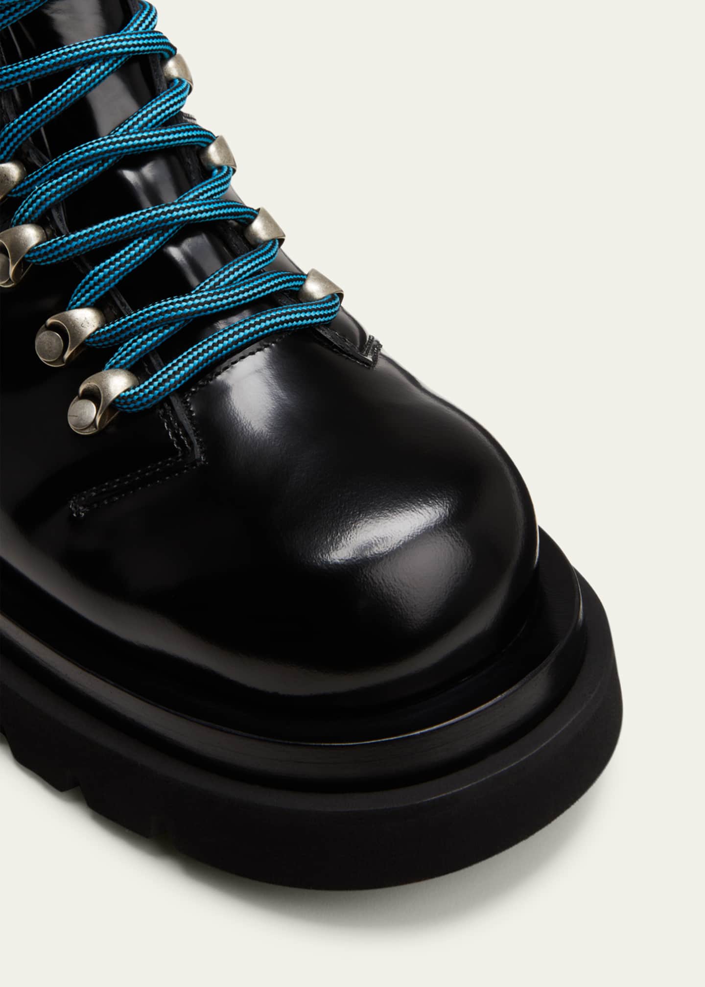 Bottega Men's Lug Sole Leather LaceUp Ankle Boots Bergdorf