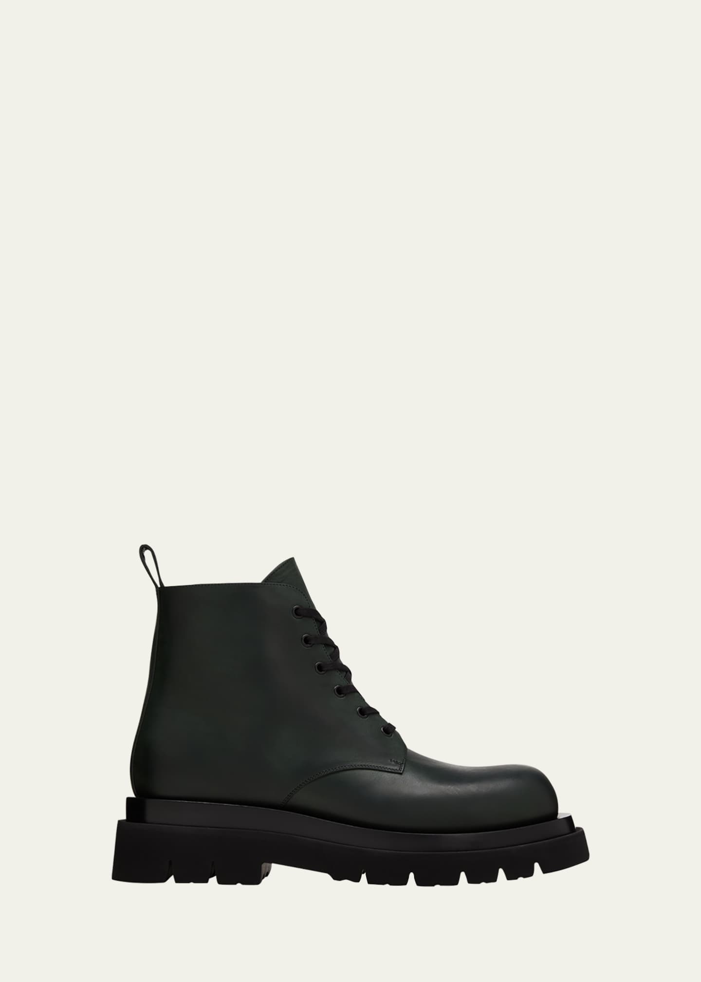 Lace up lug sole booties sale
