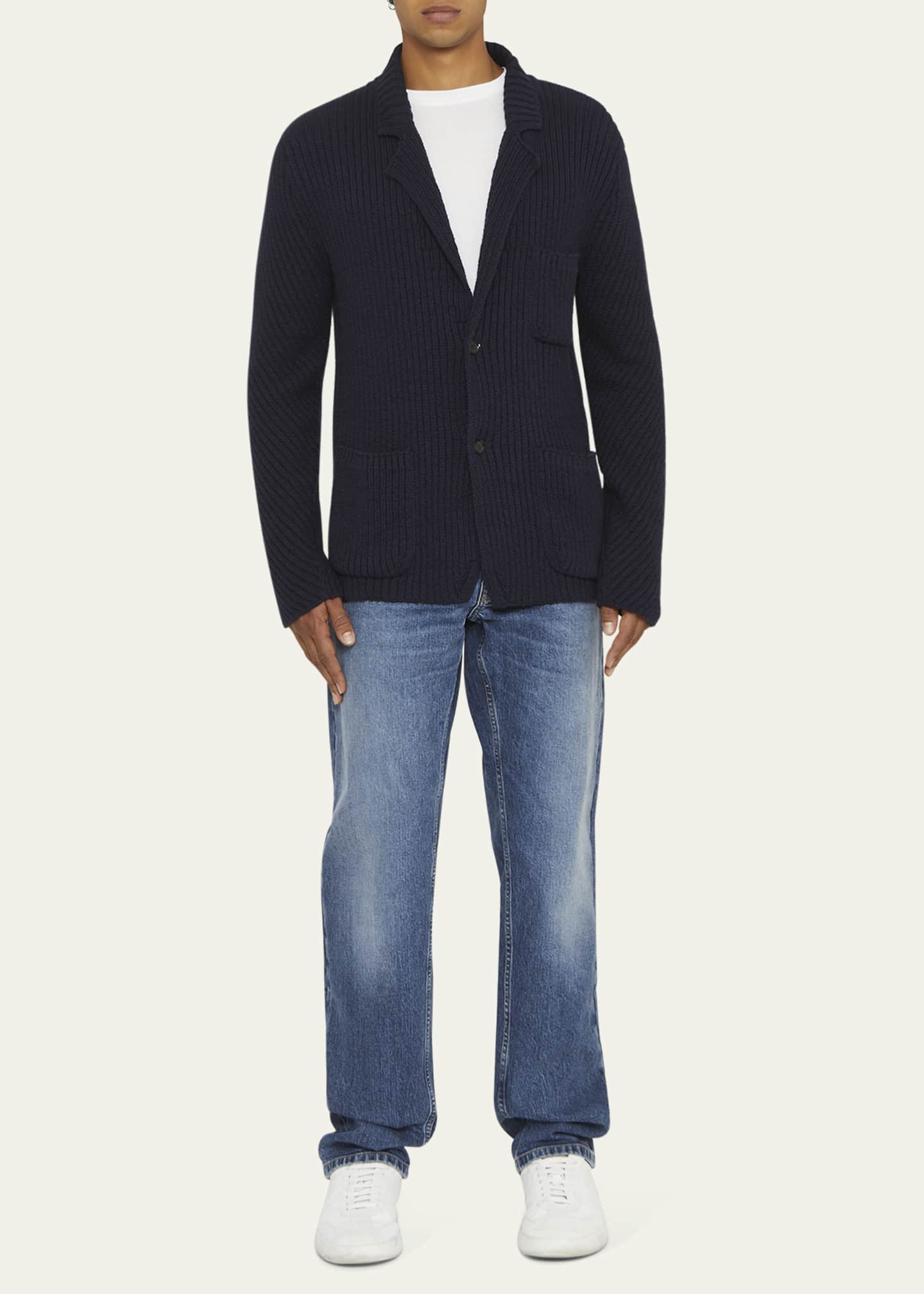 Brioni Men s Rib Knit Cardigan Sweater Bergdorf Goodman
